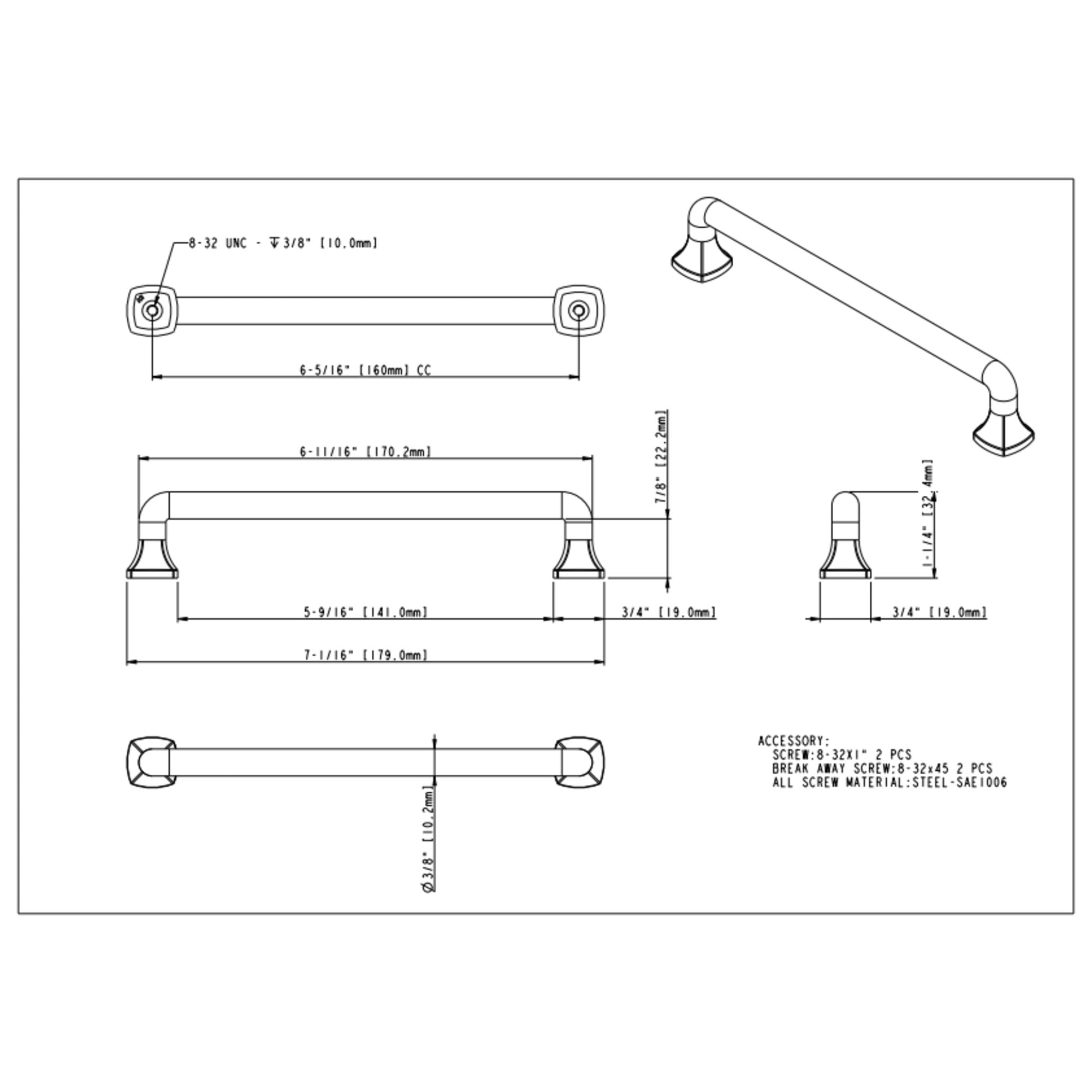 Griffin 160 mm Center-to-Center Bar Pull