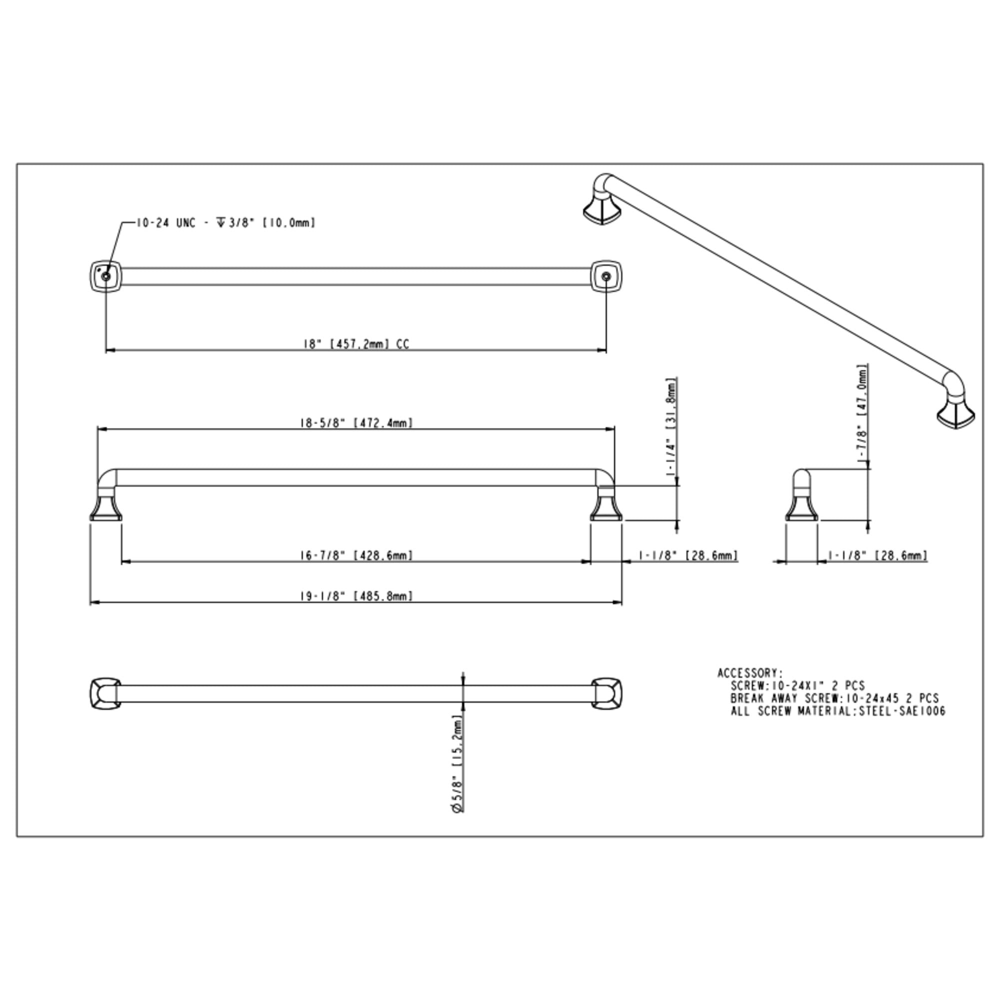 Griffin 18" Center-to-Center Appliance Pull