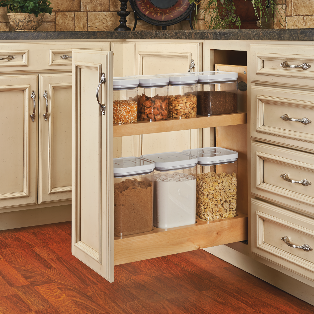 Base Cabinet Pullout Organizer with OXO Containers (Fits 12" Full Height Door Base) Note: Fits a B12FH