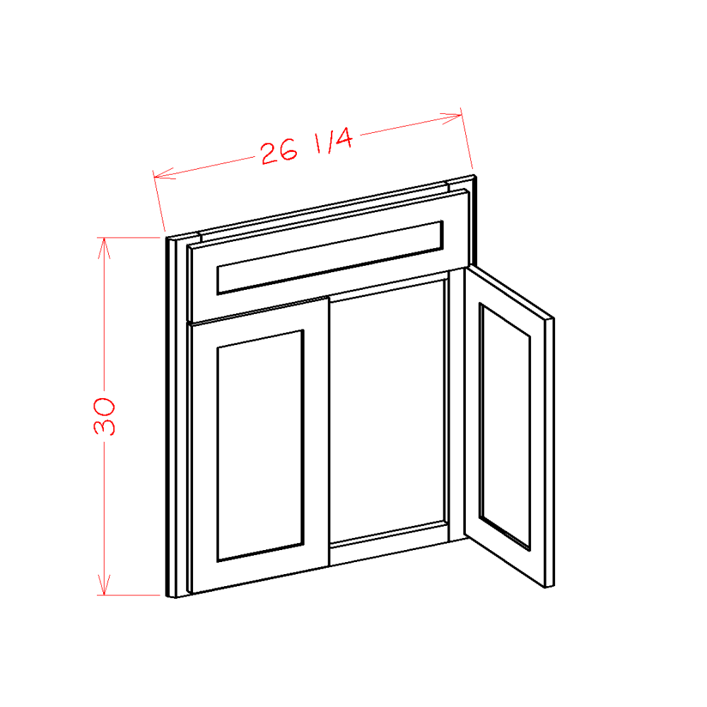 Oxford White 42" Diagonal Corner Sink Front (DCSF42)