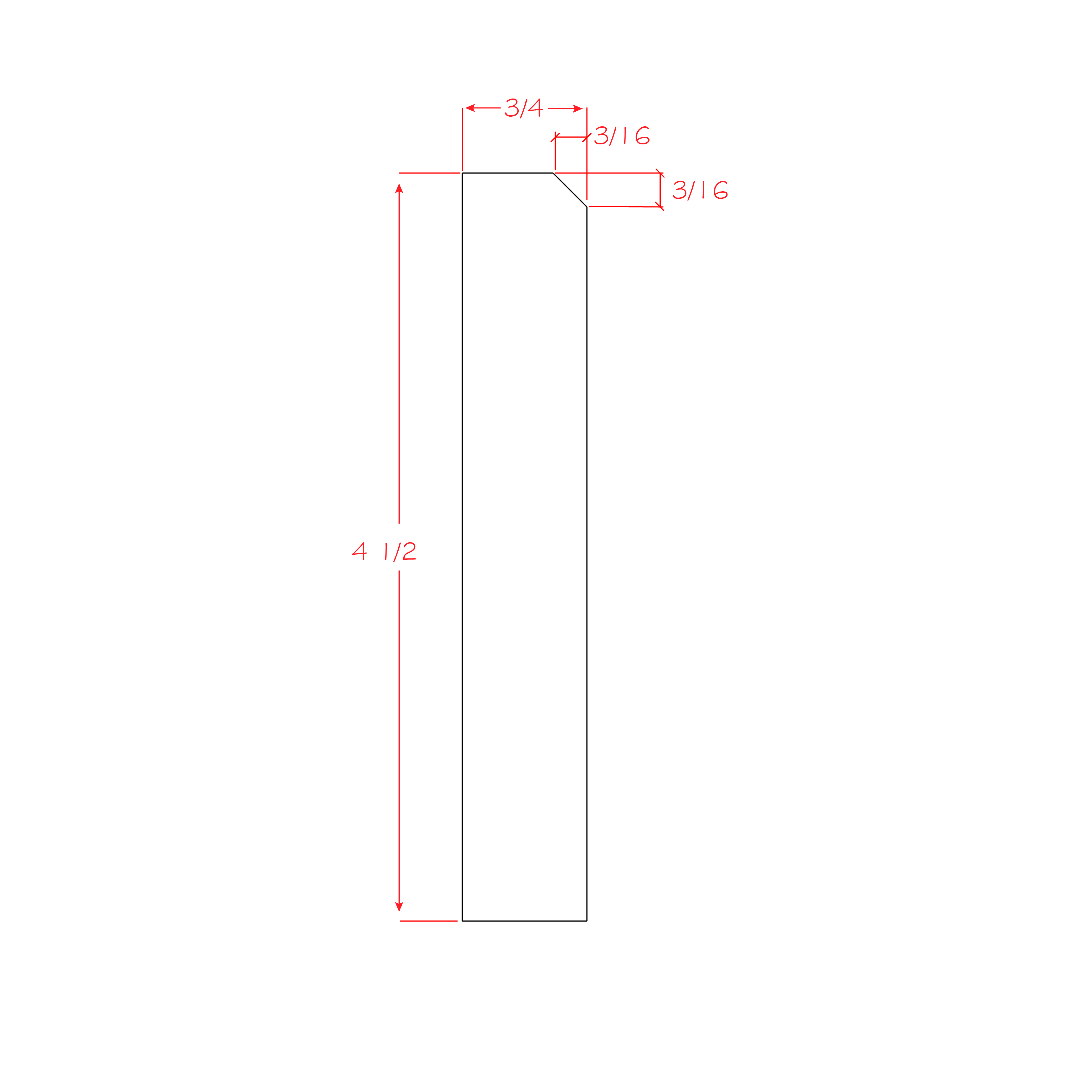 Casselberry Saddle Angled Furniture Base Moulding (FBMS)
