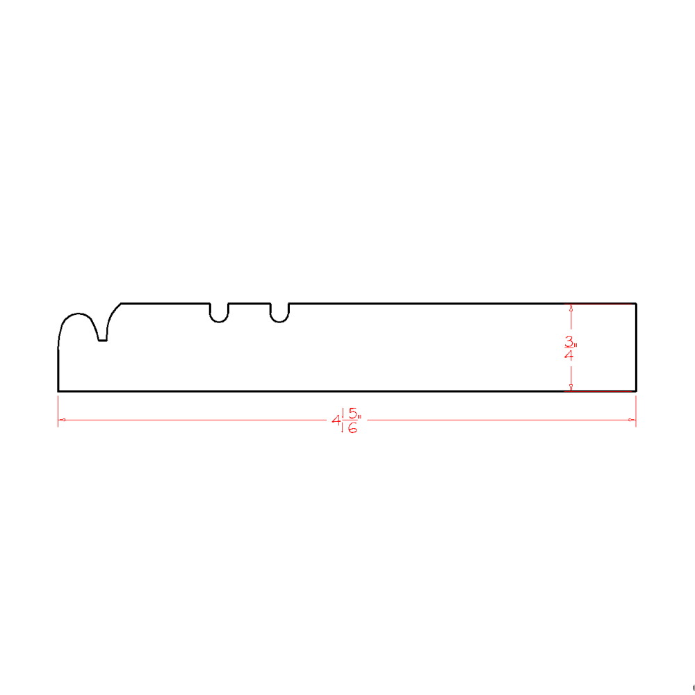 Shaker Unfinished Furniture Base Moulding (FBM)