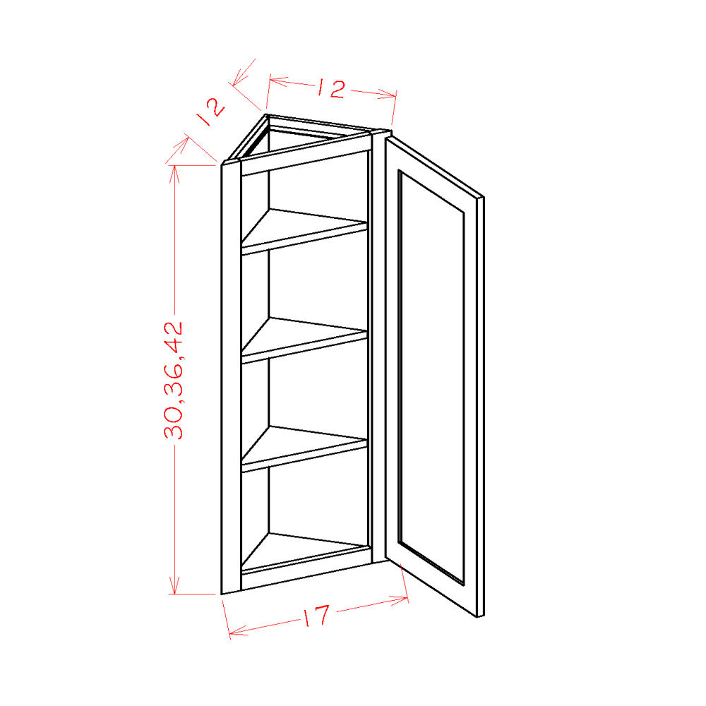 Haven Ember 12" x 30" Angle Wall Cabinet (AW1230)