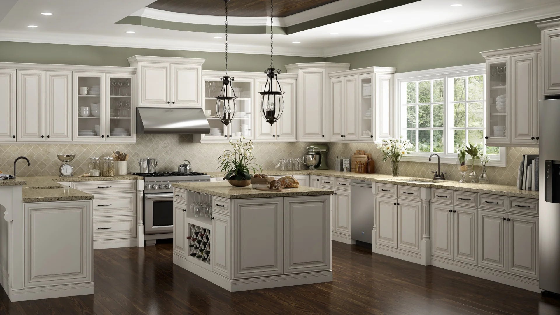 Casselberry Antique White 27" x 34.5" Vanity Full Height Door Sink Base Cabinet (VS27FH)