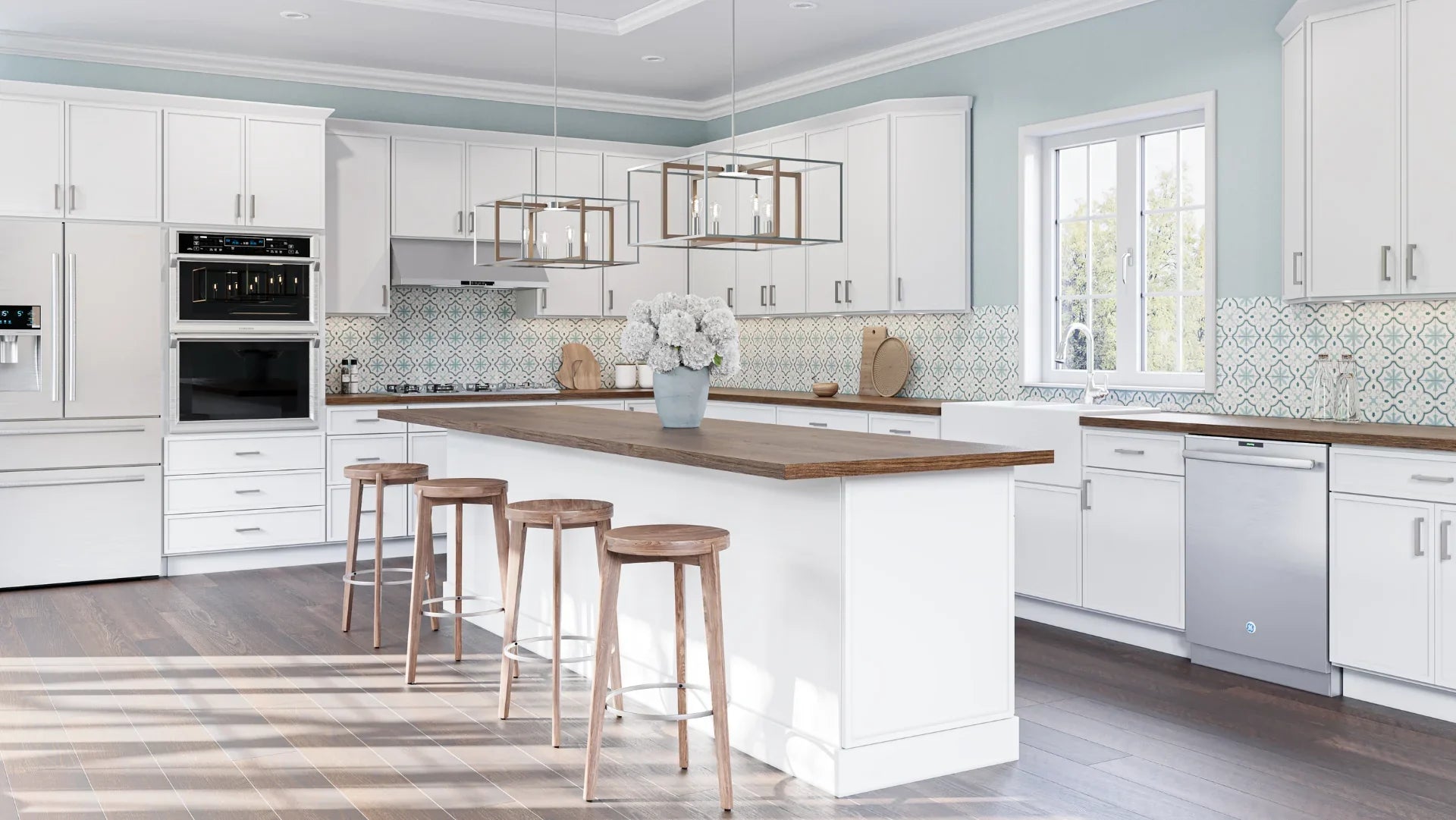 Edgeline White Base Trash Pullout Cabinet