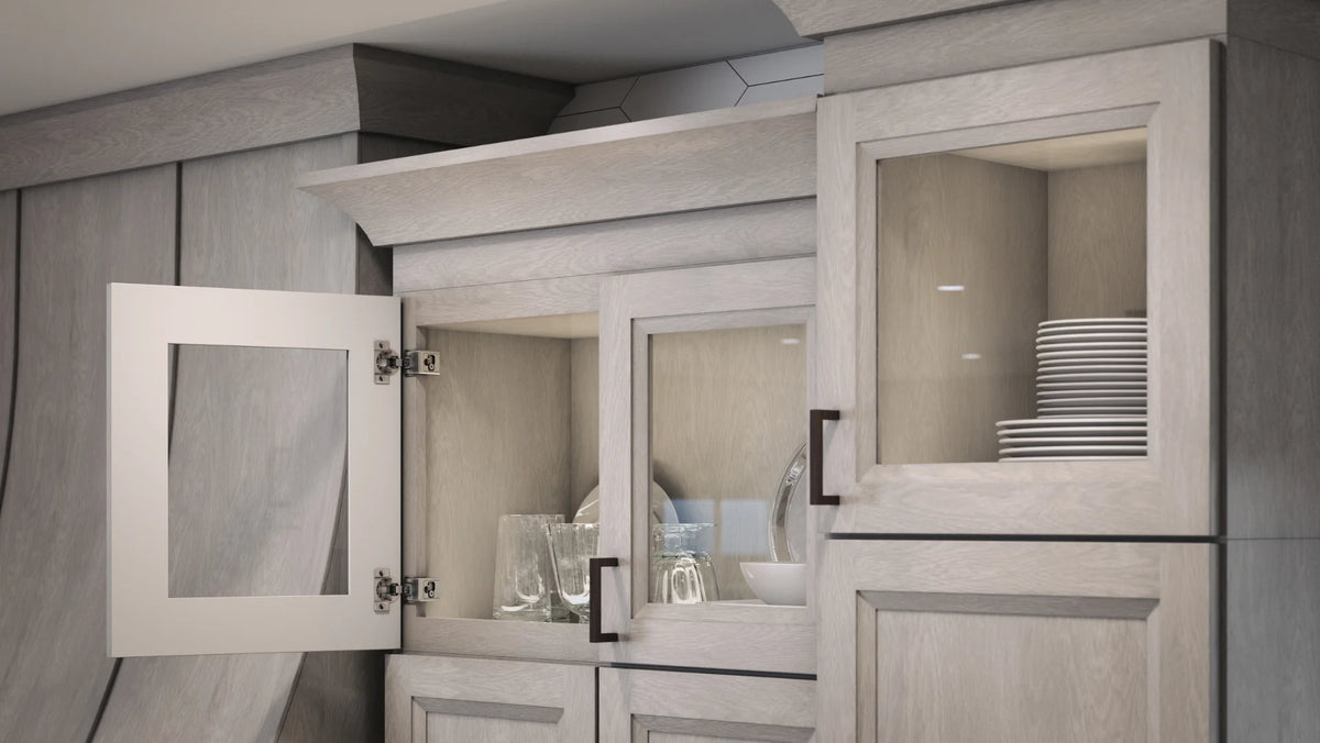 Oxford Mist 42" Diagonal Corner Sink Front (DCSF42)