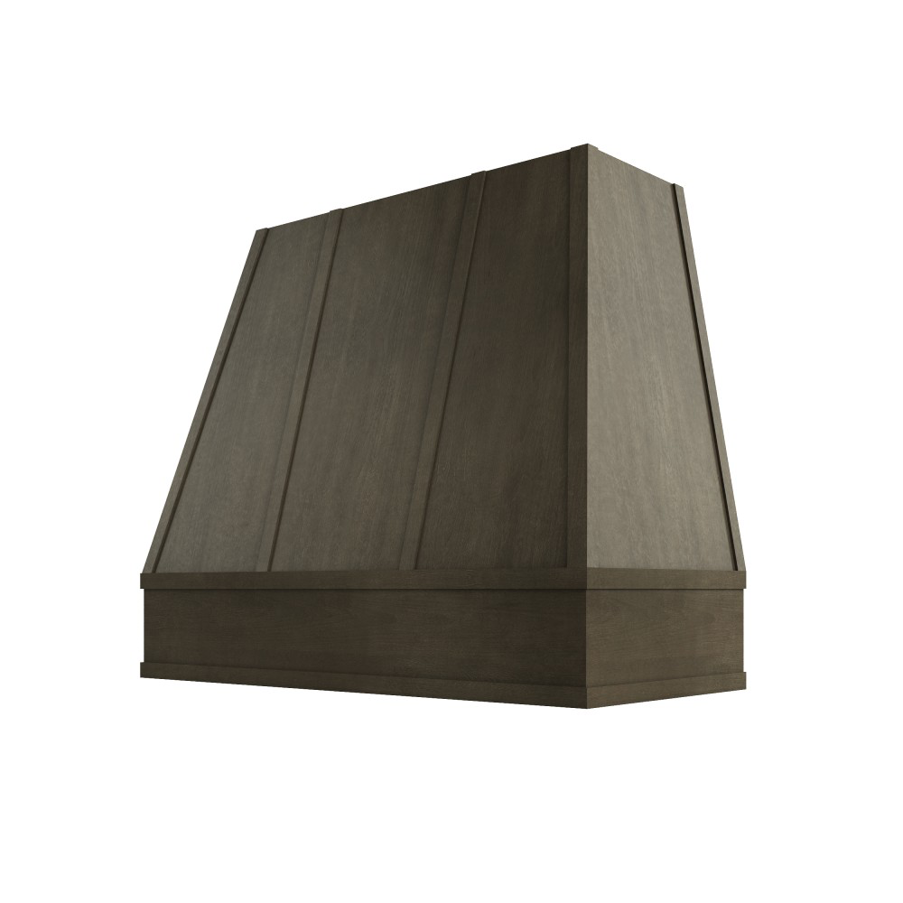 Tapered Flat Moulding Strapped Raleigh Wood Hood 48W x 36H
