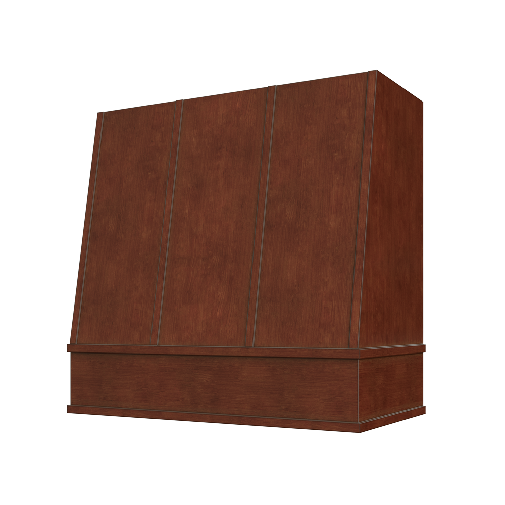 Wilmington Angled Flat Moulding Strapped Wood Hood