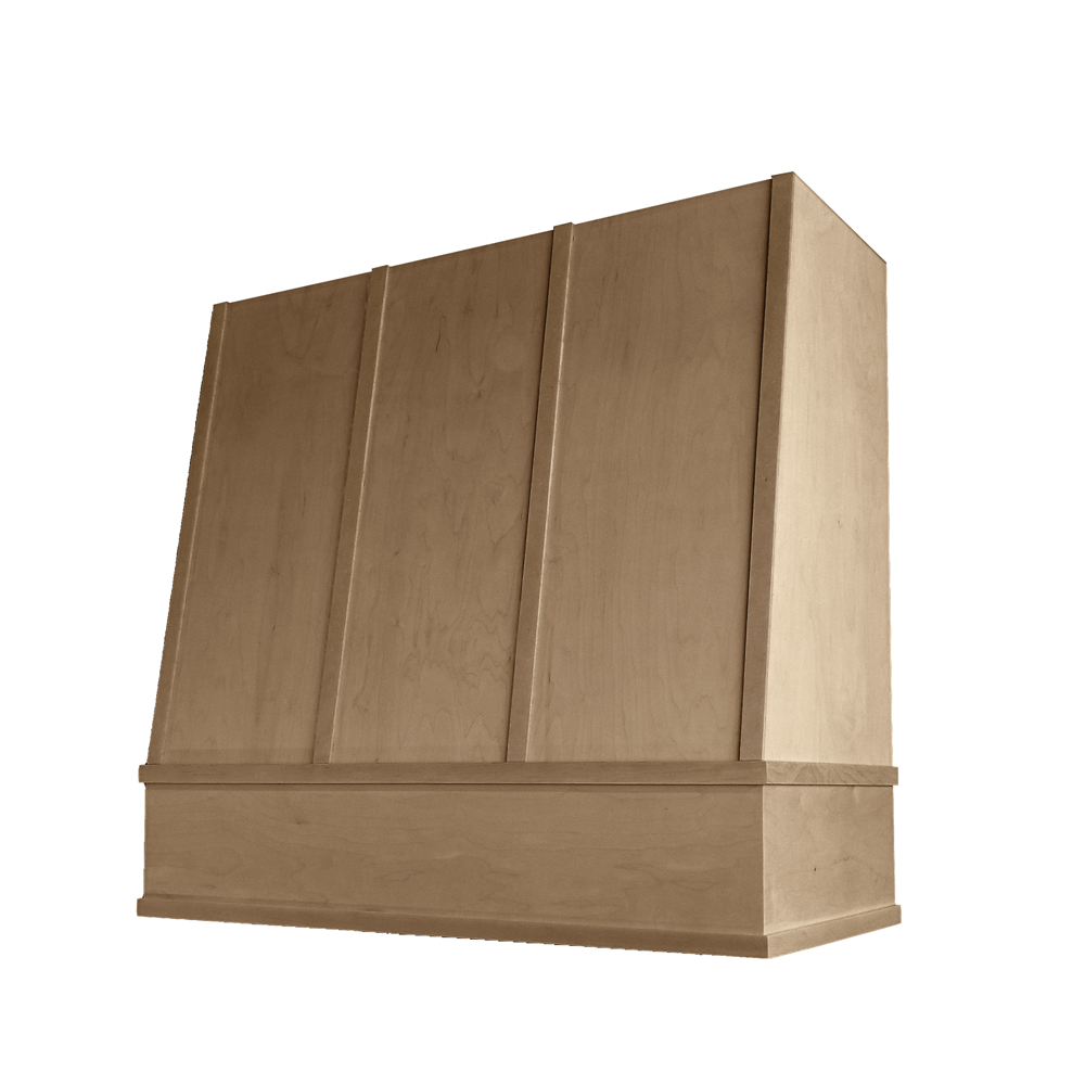 Wilmington Angled Flat Moulding Strapped Wood Hood
