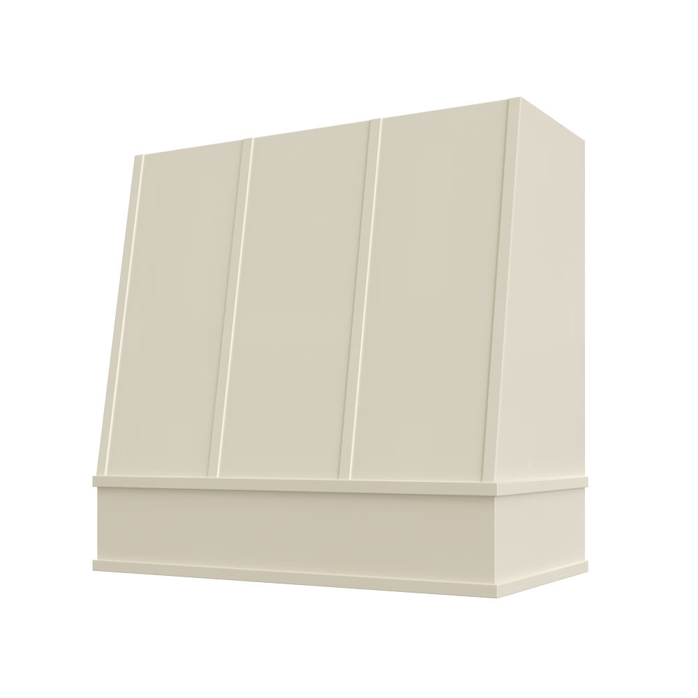 Wilmington Angled Flat Moulding Strapped Wood Hood