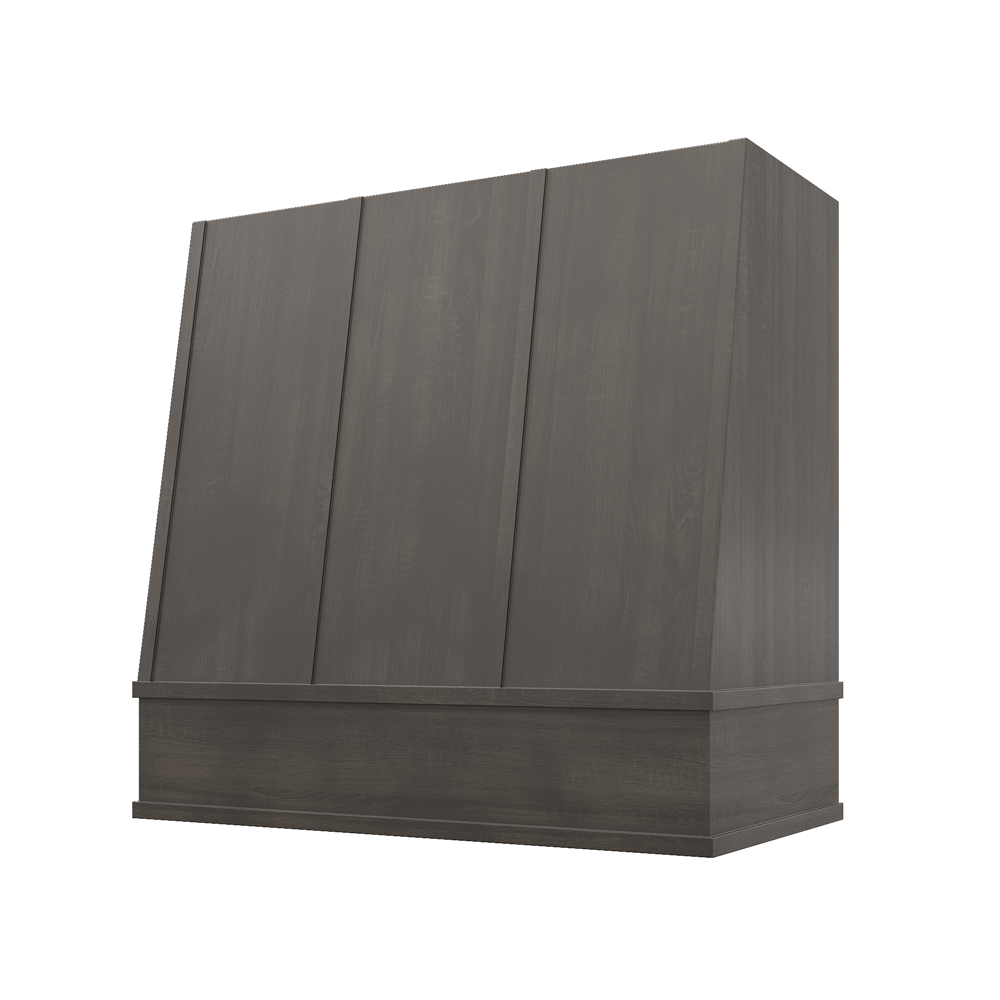 Wilmington Angled Flat Moulding Strapped Wood Hood