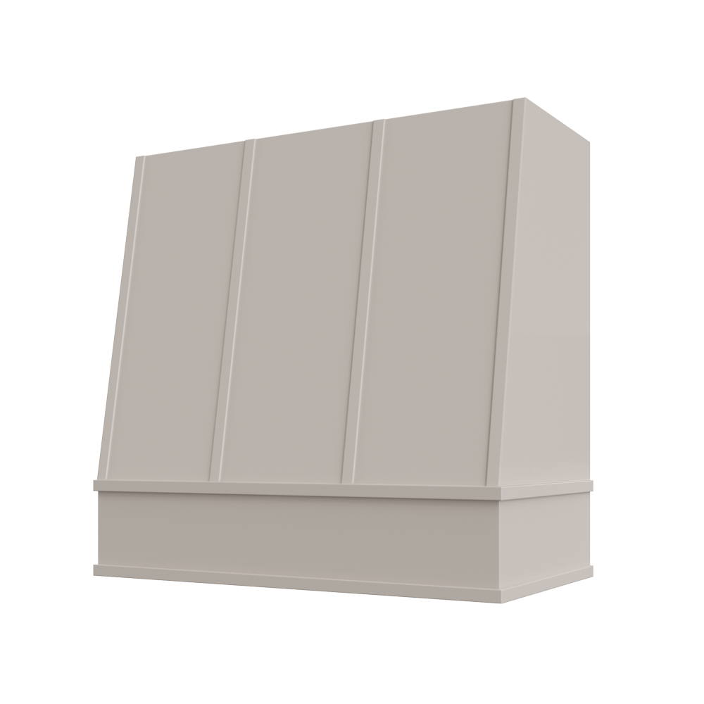 Wilmington Angled Flat Moulding Strapped Wood Hood