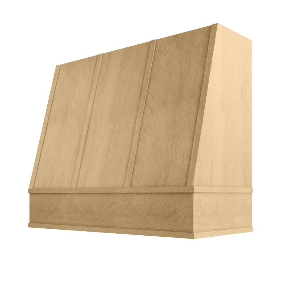 Wilmington Angled Flat Moulding Strapped Wood Hood