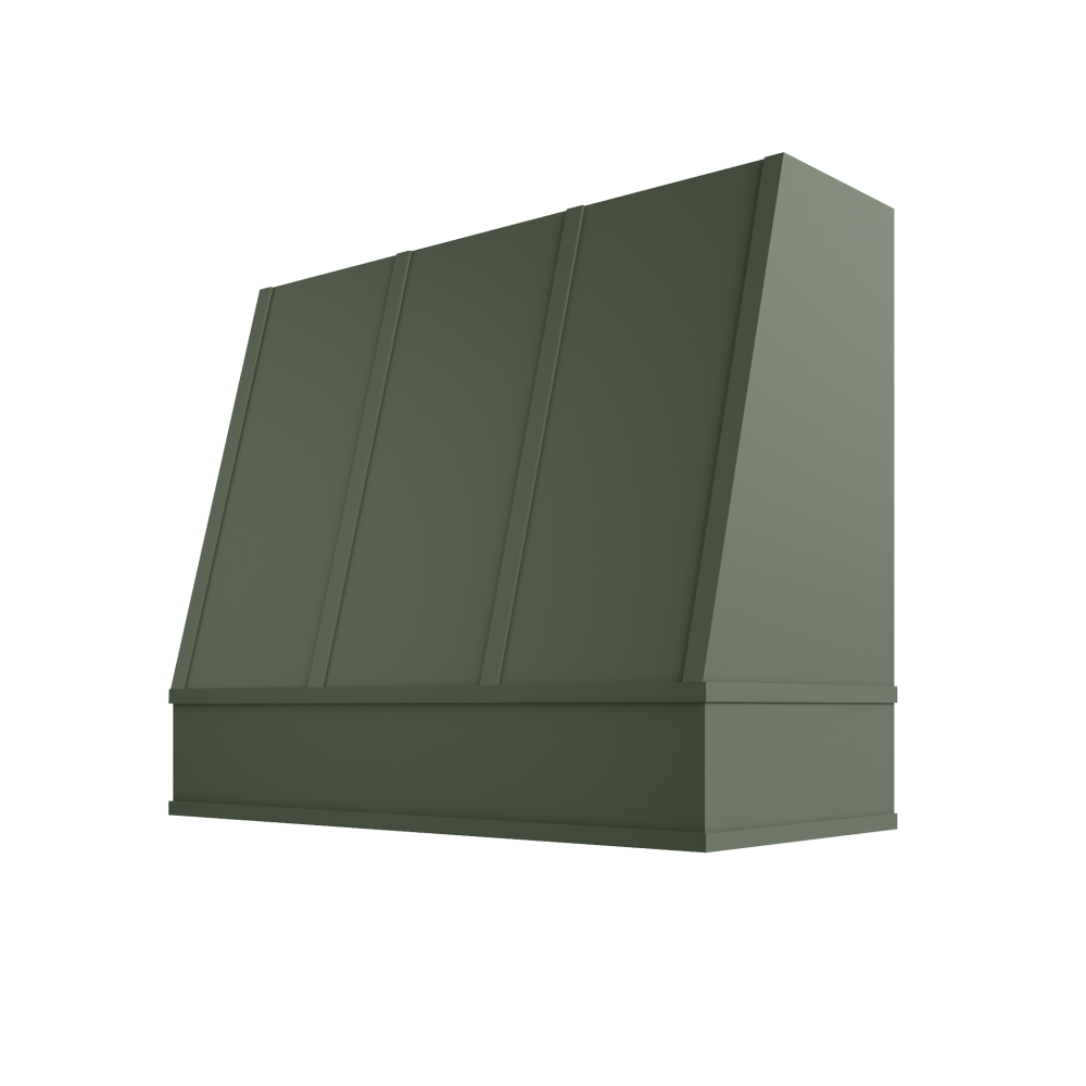 Wilmington Angled Flat Moulding Strapped Wood Hood