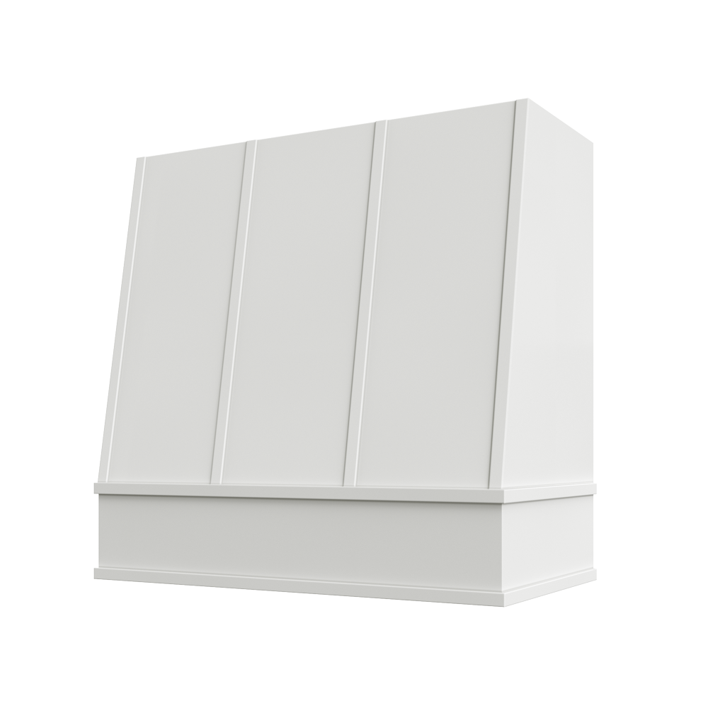 Wilmington Angled Flat Moulding Strapped Wood Hood