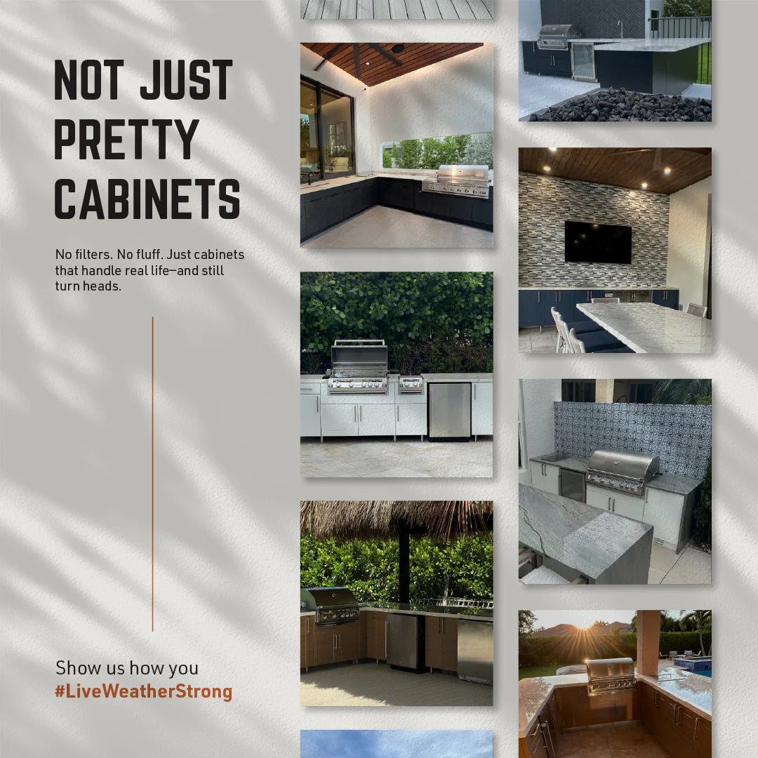 Outdoor Kitchen Island – 6ft 8in – Grill Package A