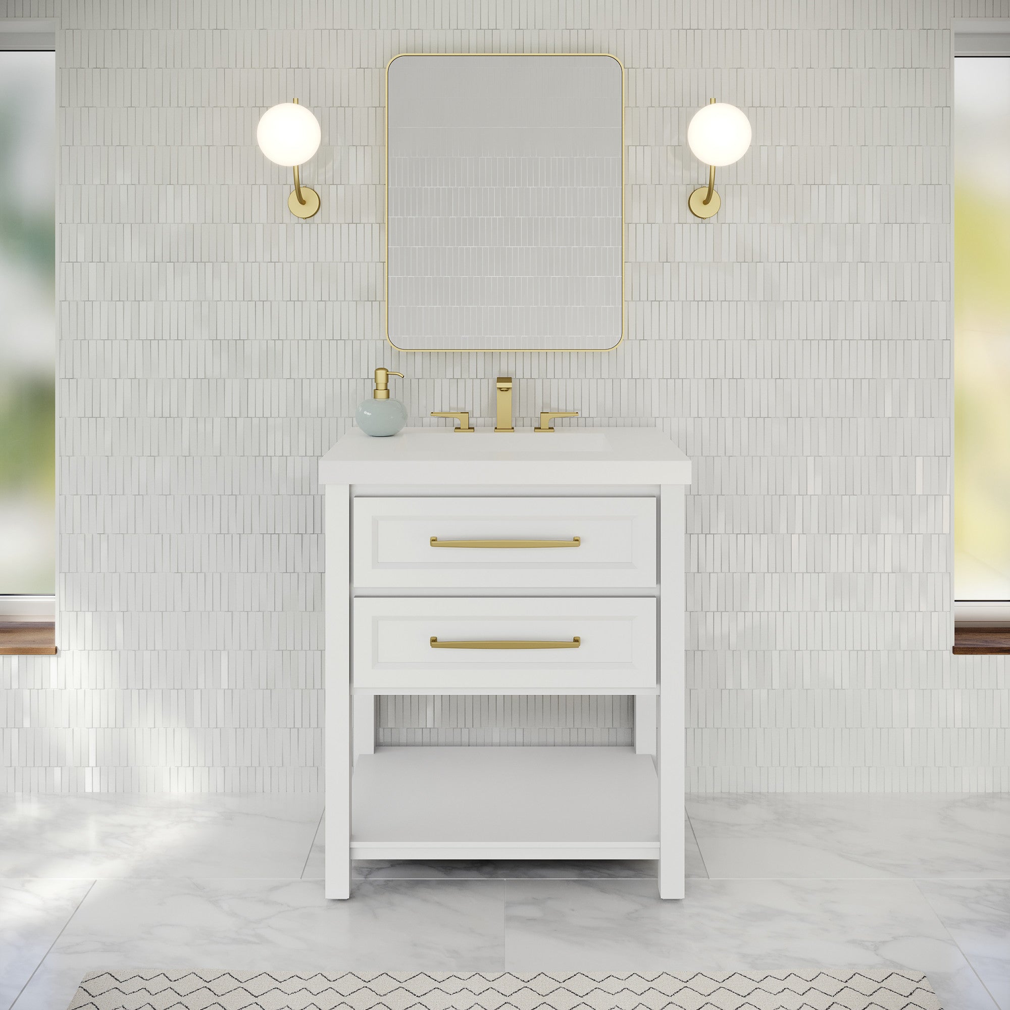 30" Kipling Vanity – White