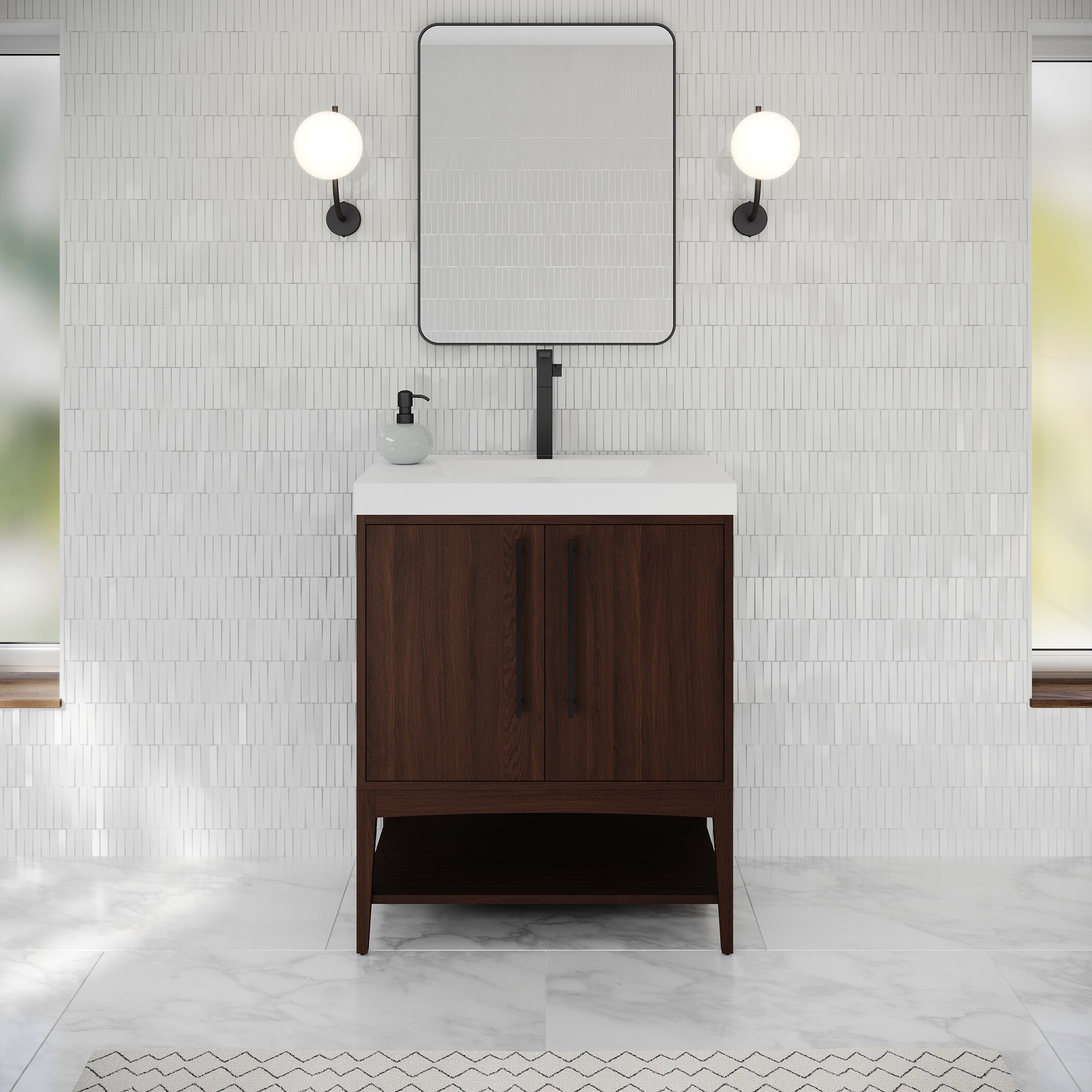30" Tempest Vanity – Dark Walnut