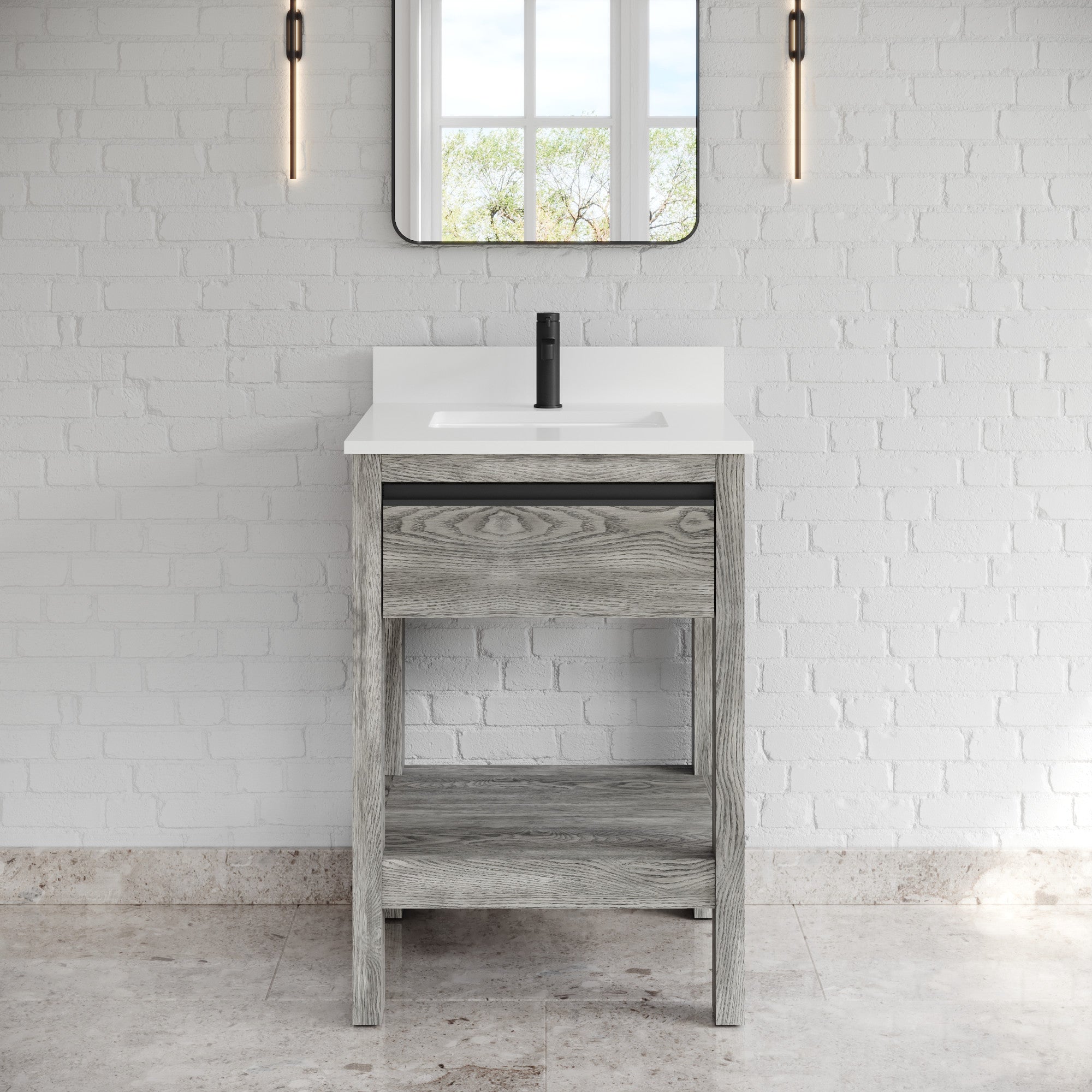 24" Jubilee Vanity – Weathered Grey