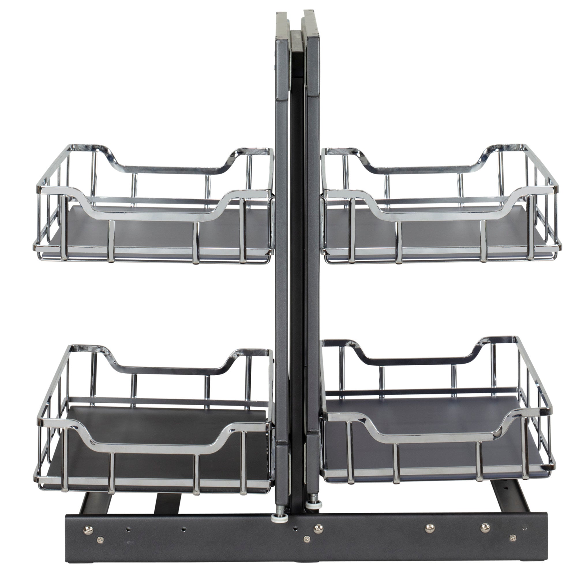 15" Polished Chrome STORAGE WITH STYLE® Full-Height Blind Corner Organizer