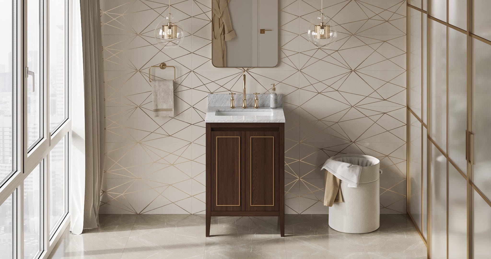 24" Percival Vanity – Dark Walnut