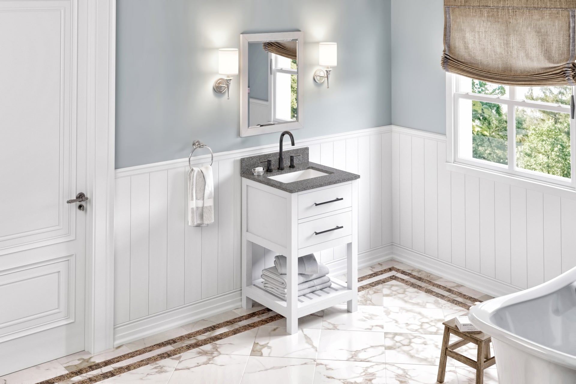 24" Wavecrest Vanity – White