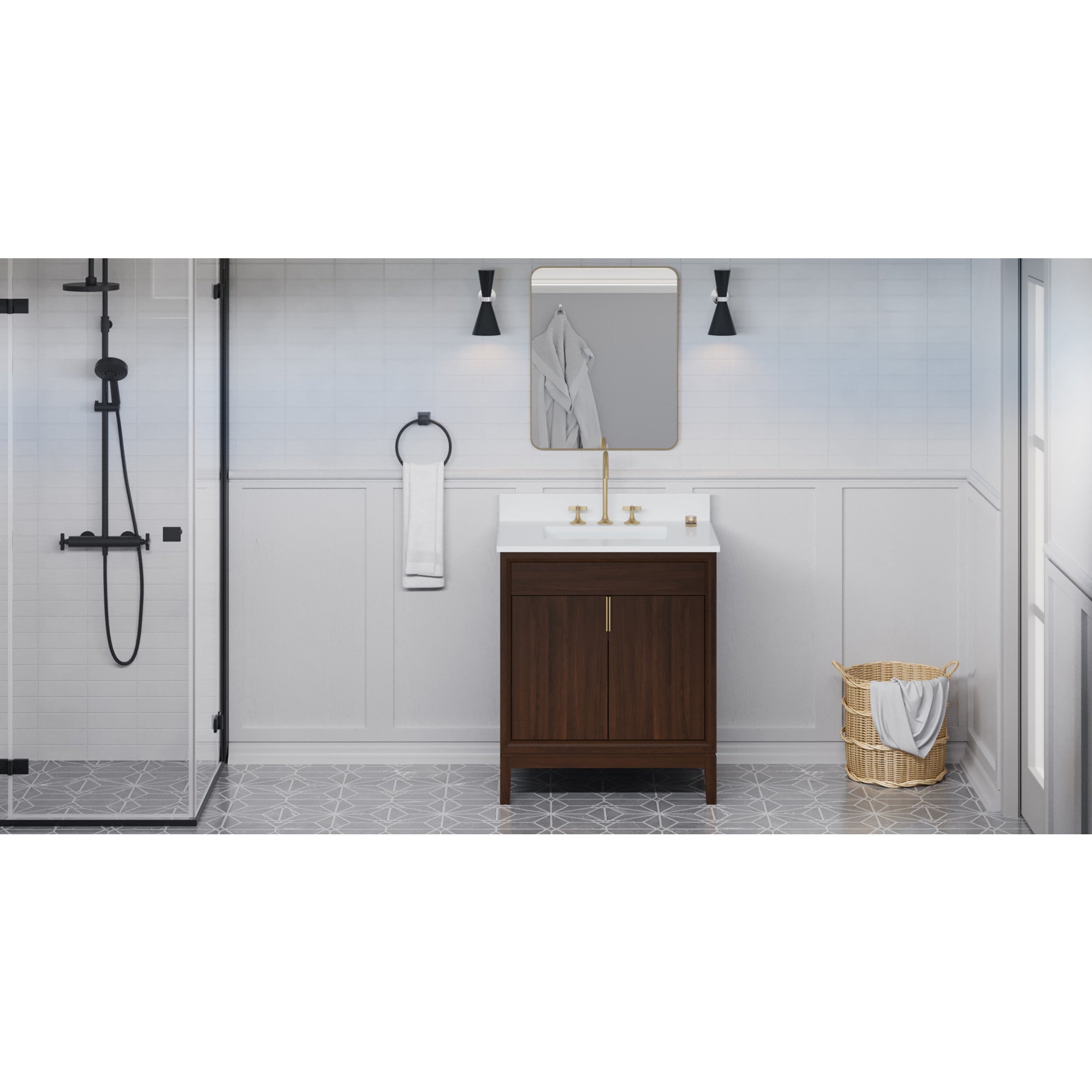 30" Theodora Vanity – Dark Walnut