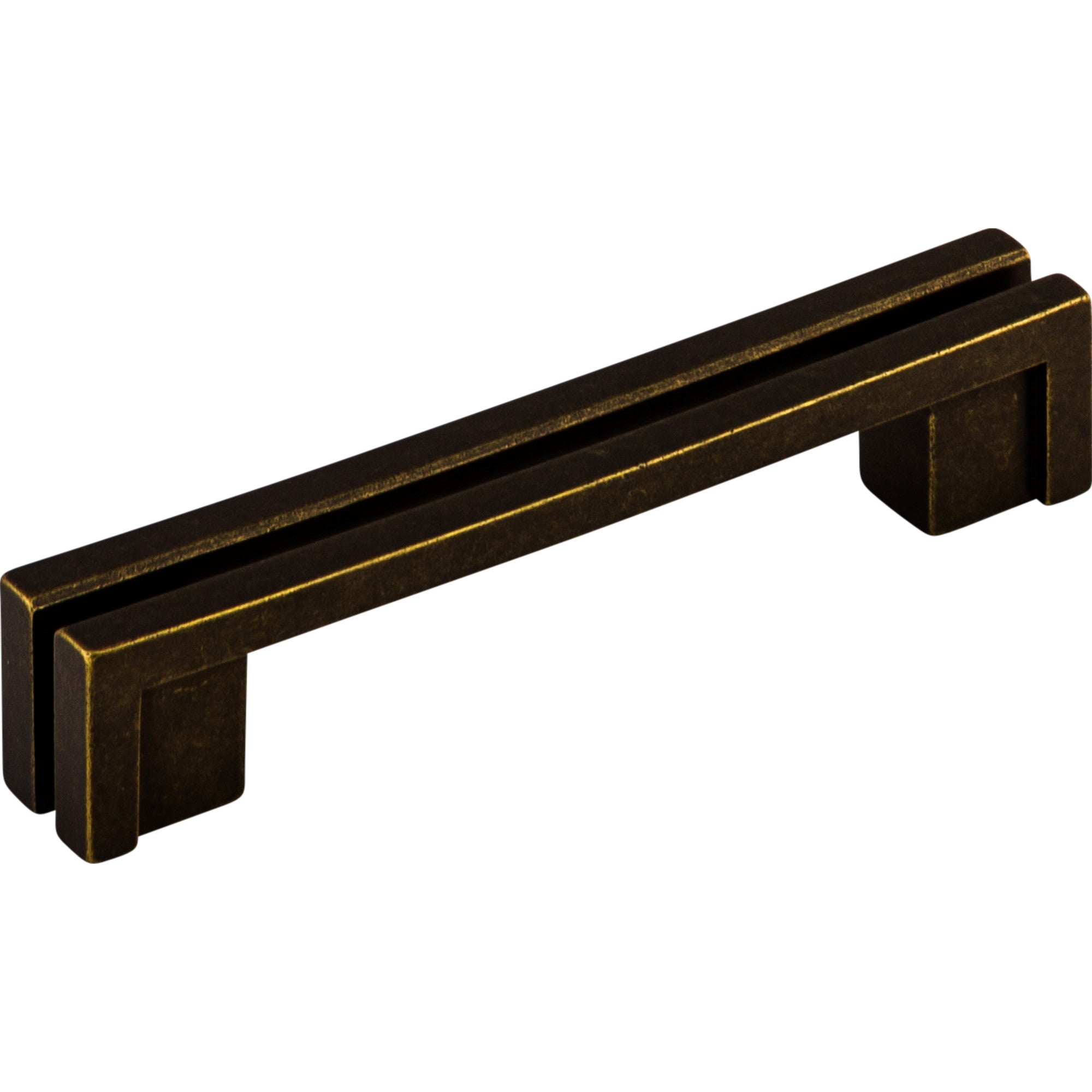 Flat Rail 3 1/2" Center to Center Bar Pull - German Bronze