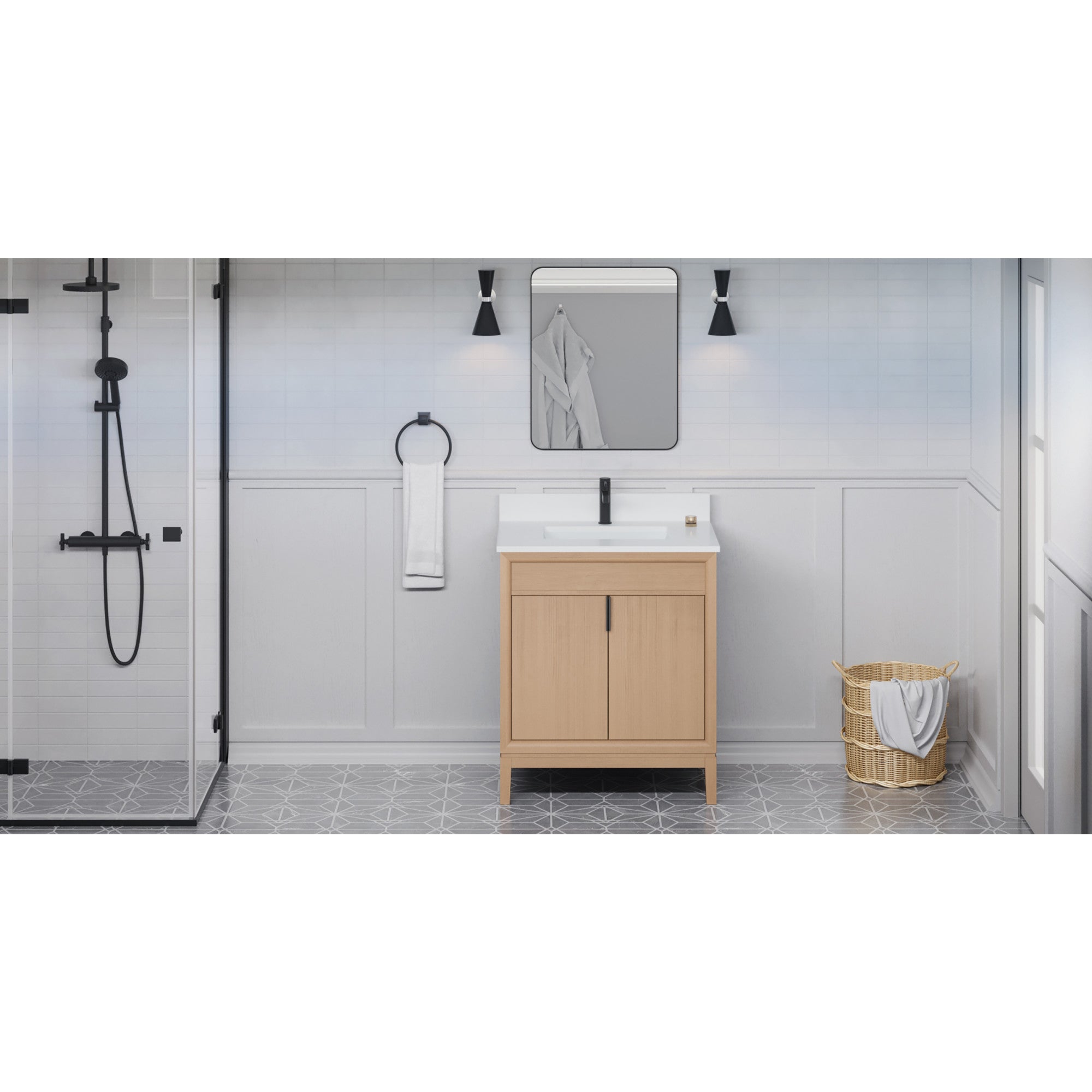 30" Theodora Vanity – Natural Oak