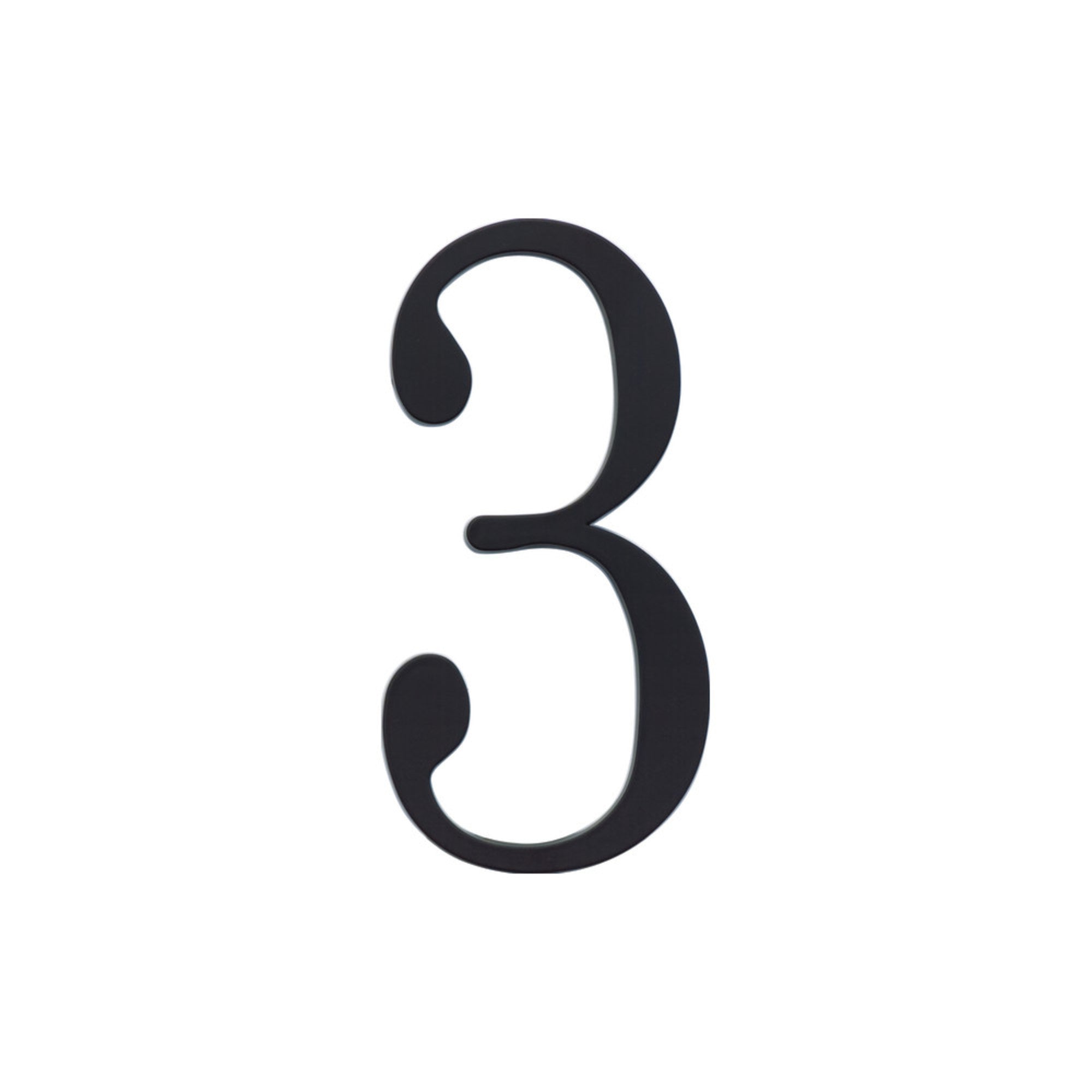 Traditionalist 6" H House Number - Matte Black