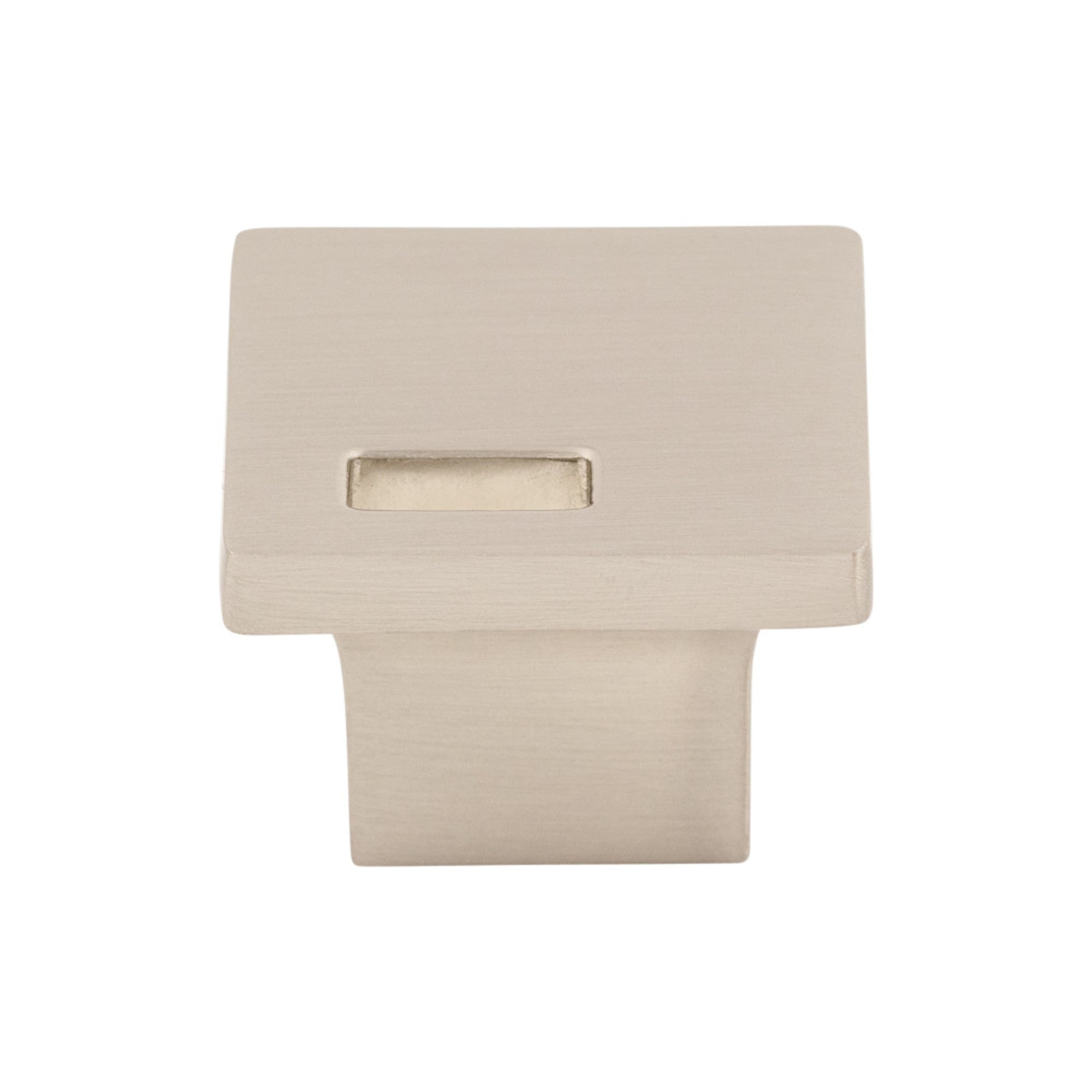 Modern Metro Slot Square Knob - Brushed Satin Nickel