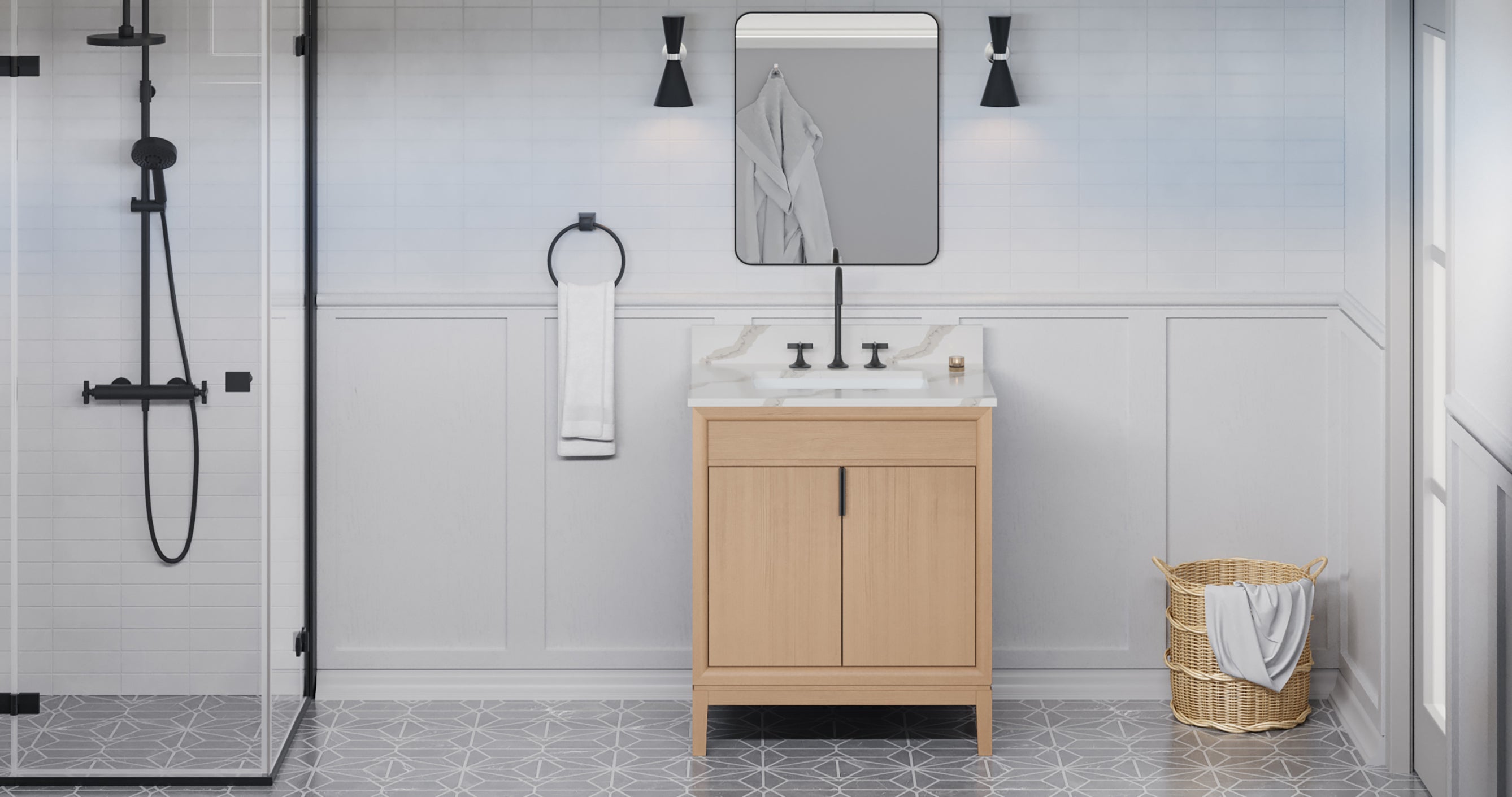 30" Theodora Vanity – Natural Oak