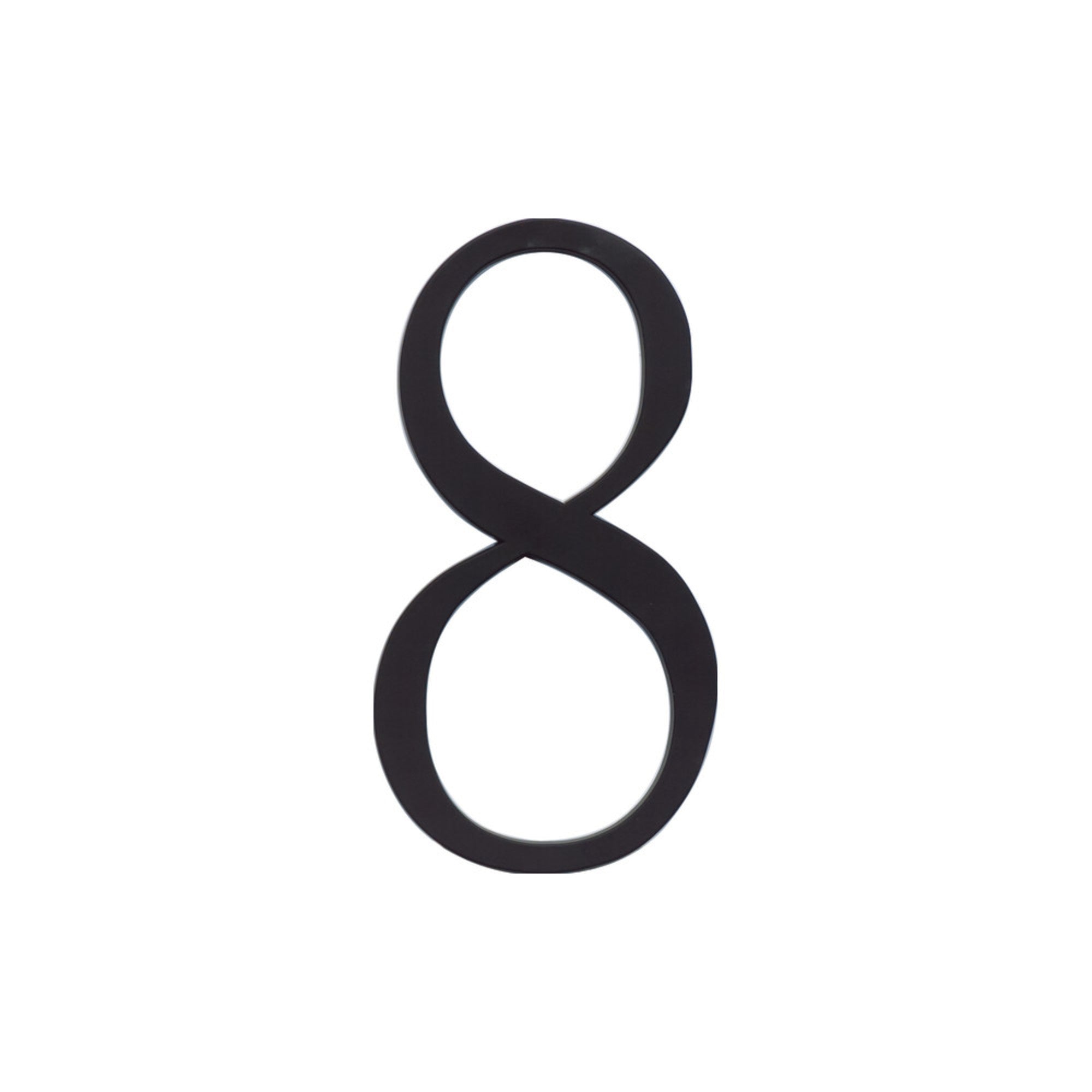 Traditionalist 6" H House Number - Matte Black