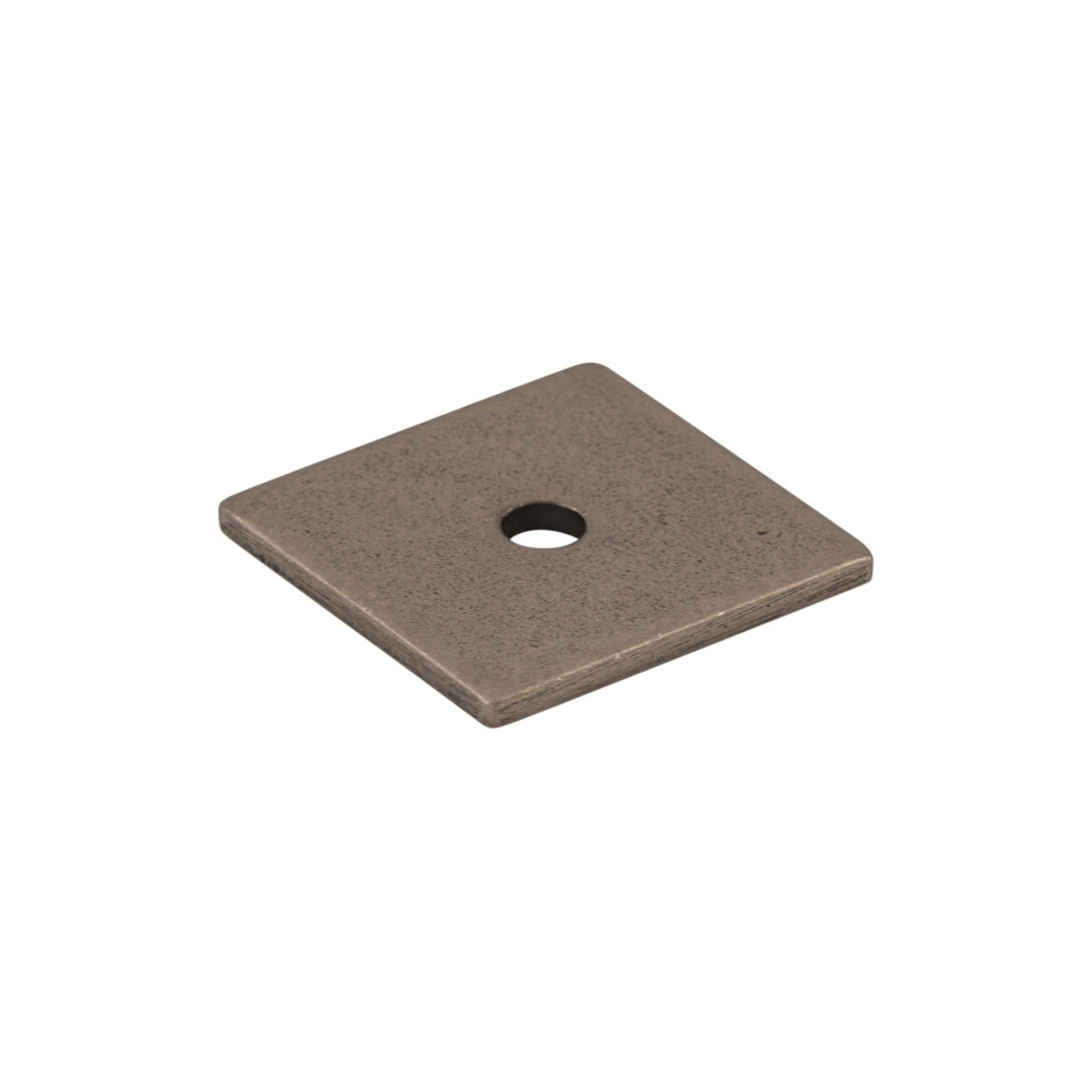 Square Knob Backplate - Pewter Antique