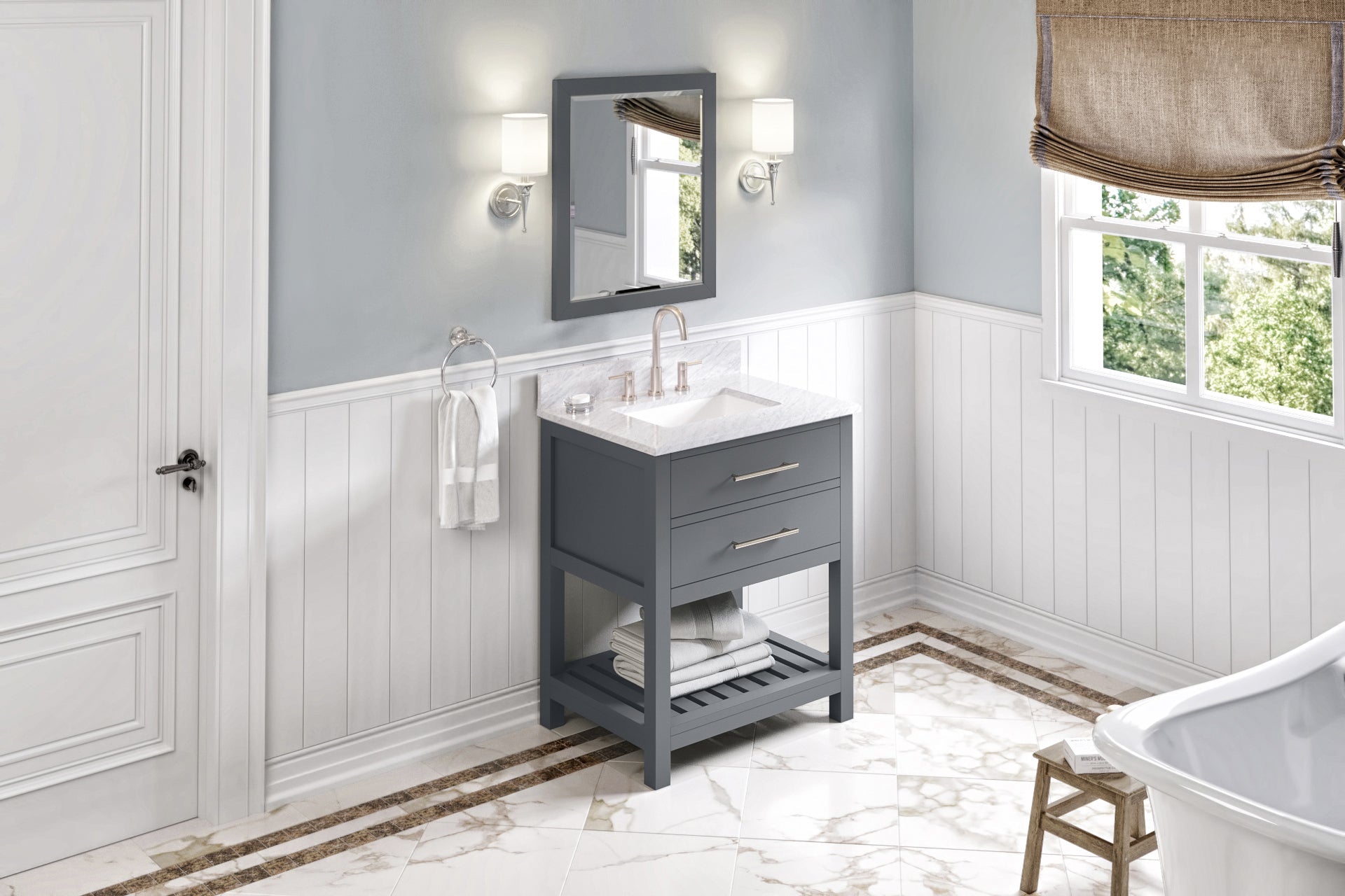 30" Wavecrest Vanity – Grey