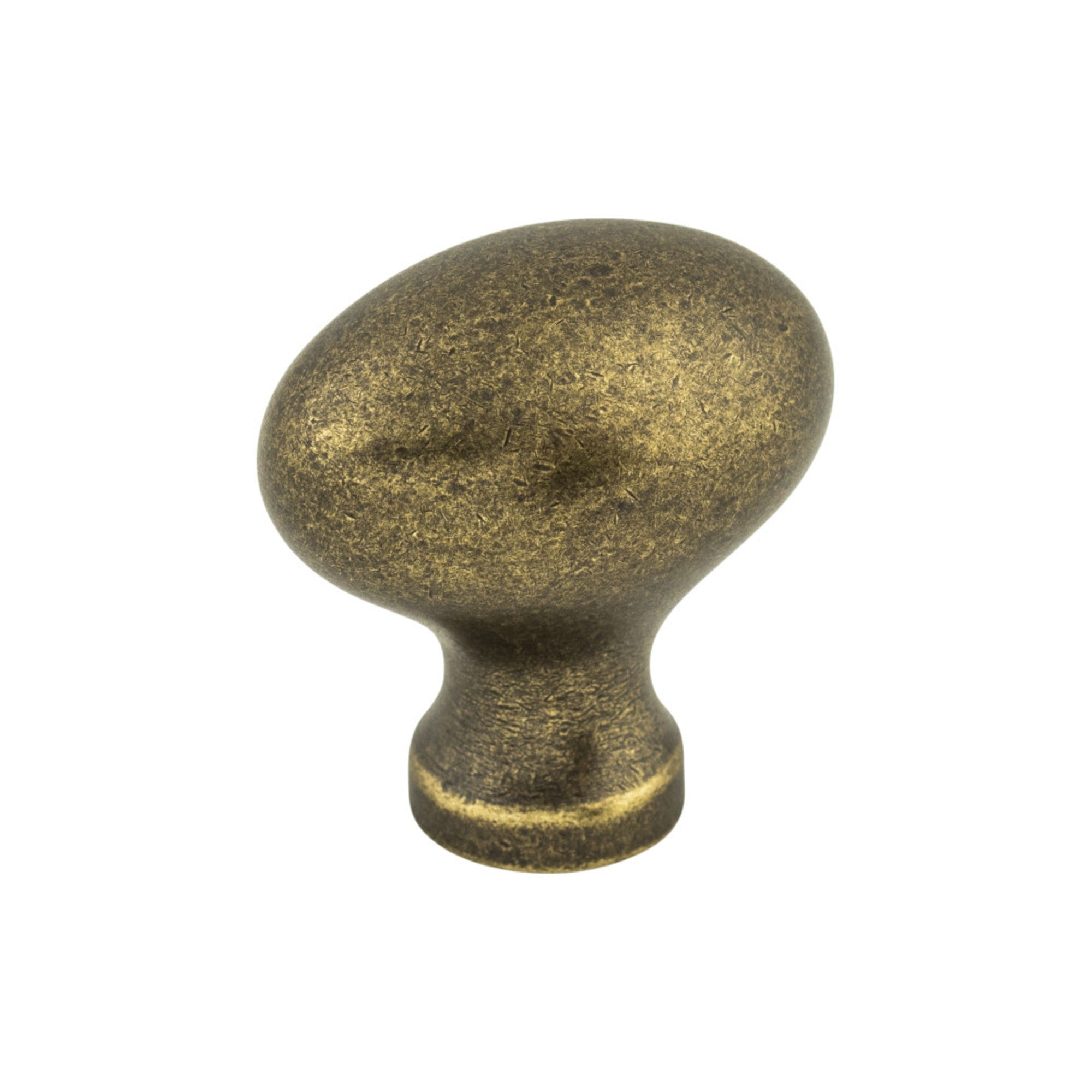 Egg 1 1/4" Length Oval Knob - German Bronze
