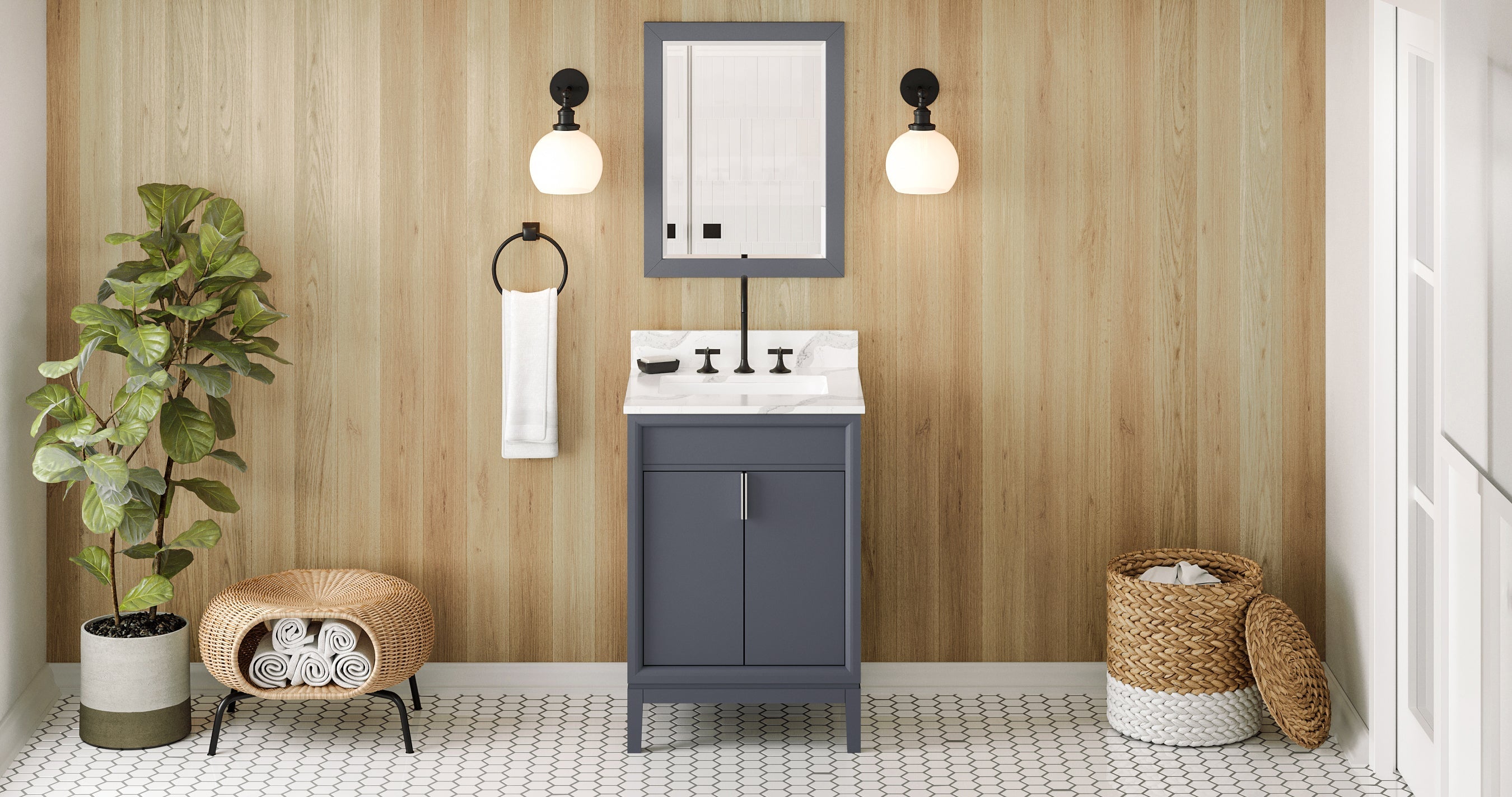 24" Theodora Vanity – Blue Steel