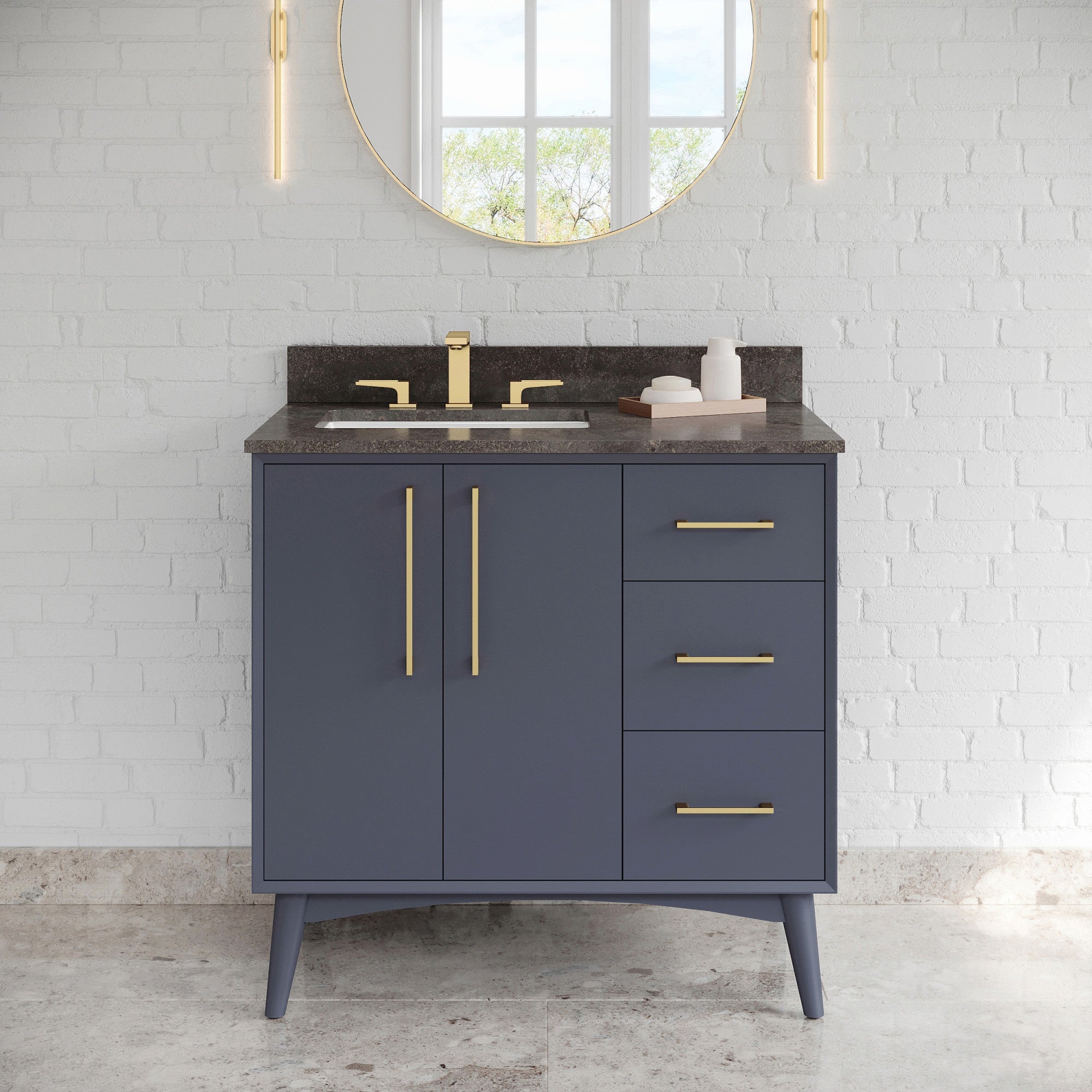 36" Dashwood Vanity – Blue Steel