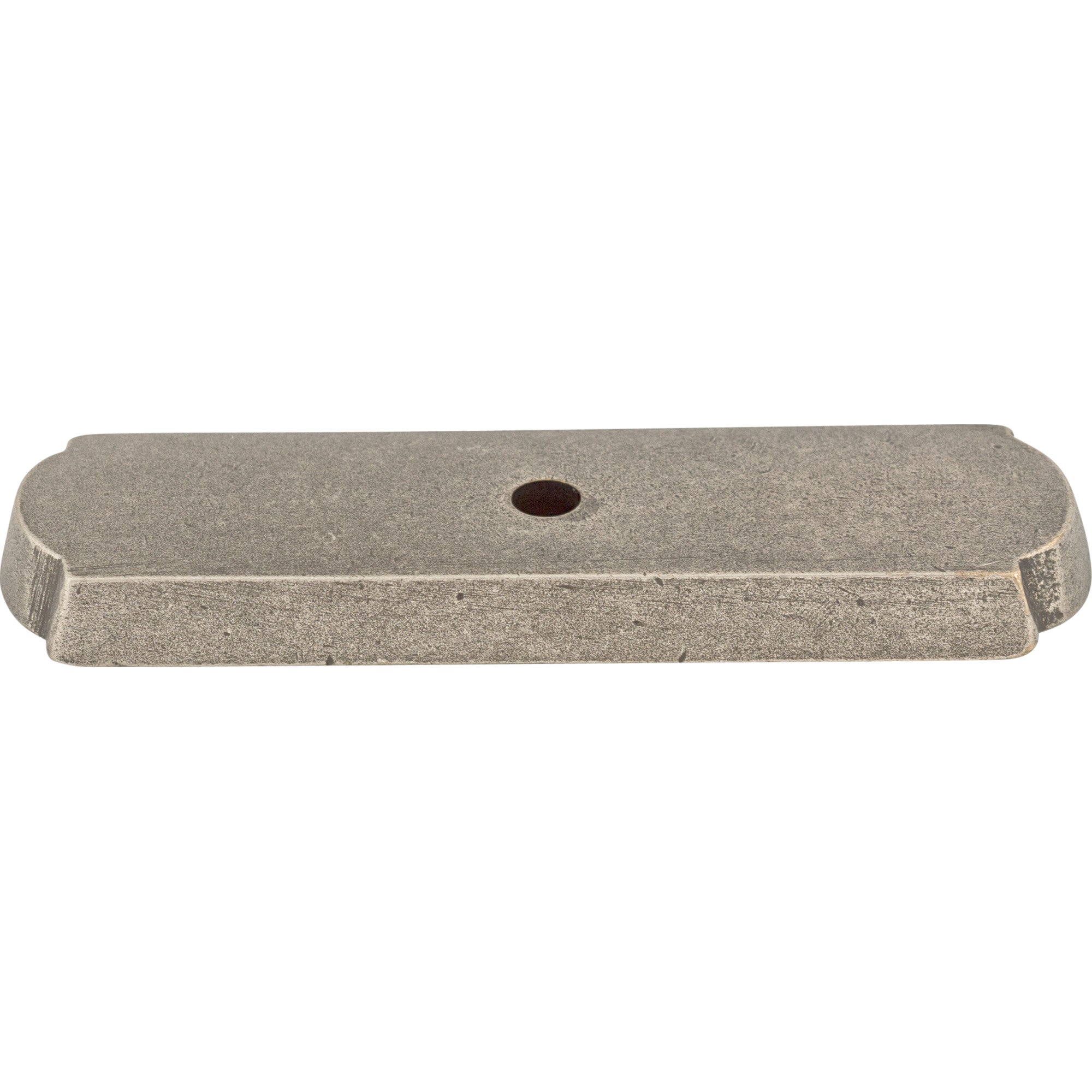 Aspen Rectangle Knob Backplate - Silicon Bronze Light