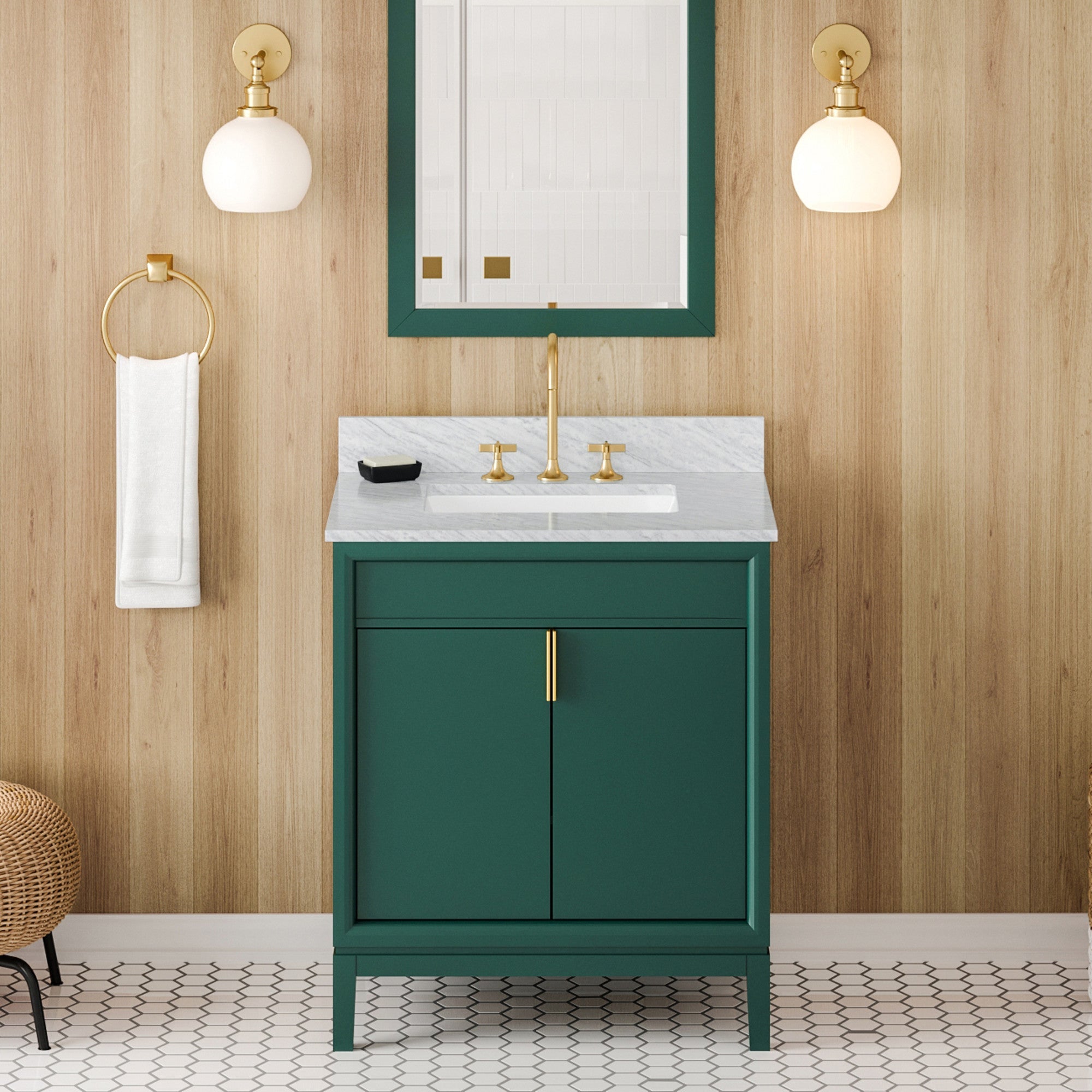 30" Theodora Vanity – Forest Green