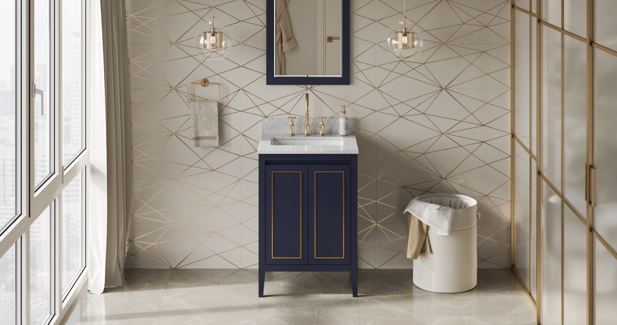 24" Percival Vanity – Hale Blue