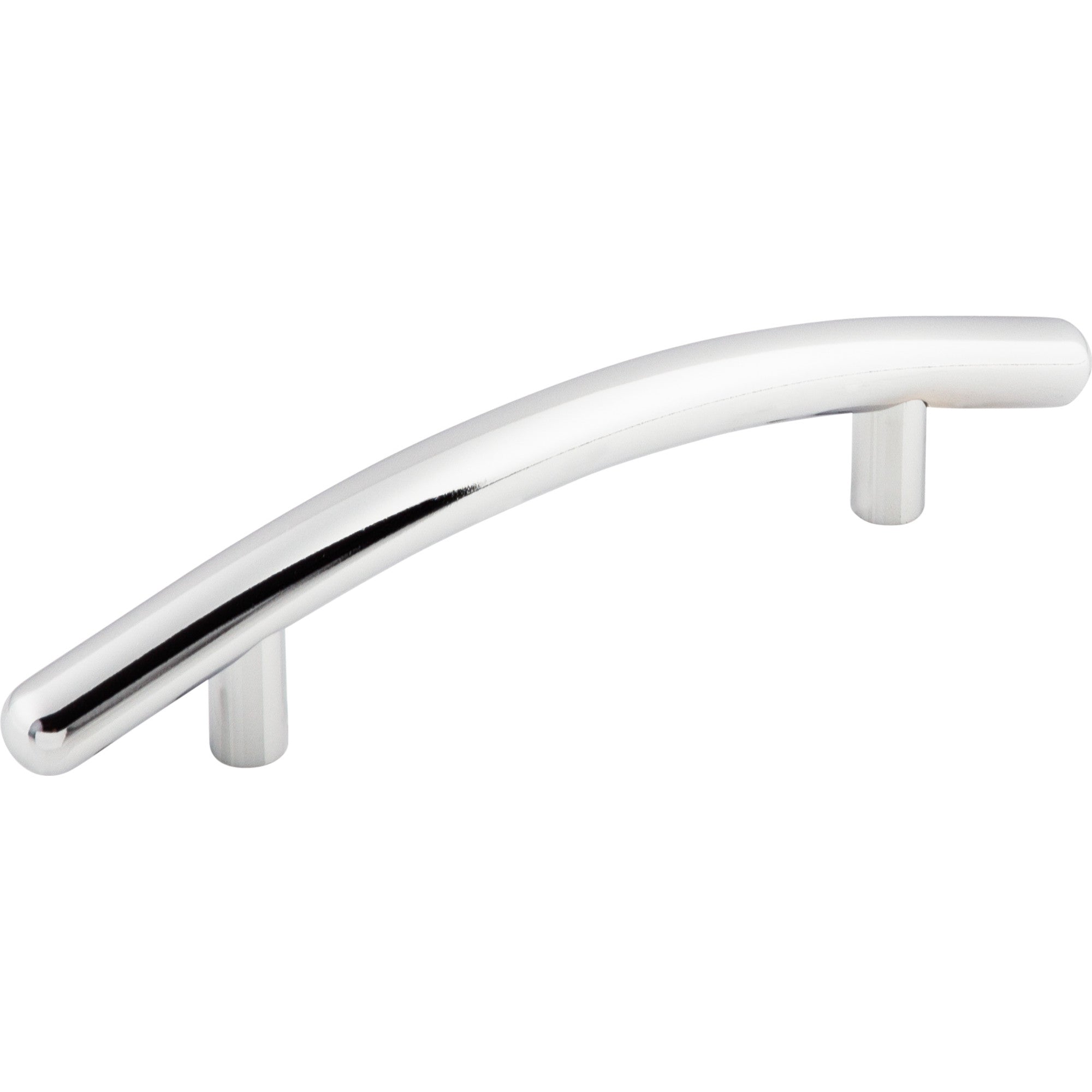Curved 3 3/4" Center to Center Bar Pull - Polished Chrome