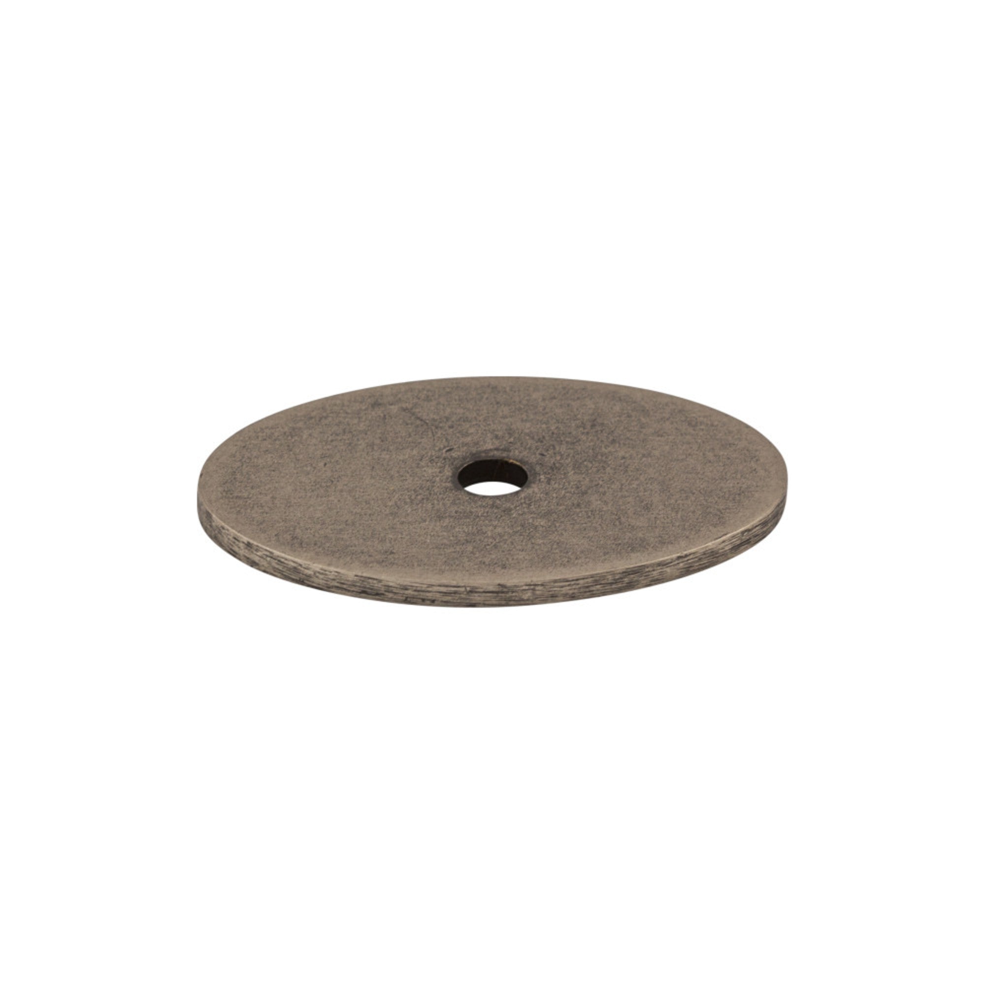 Oval Knob Backplate - Pewter Antique