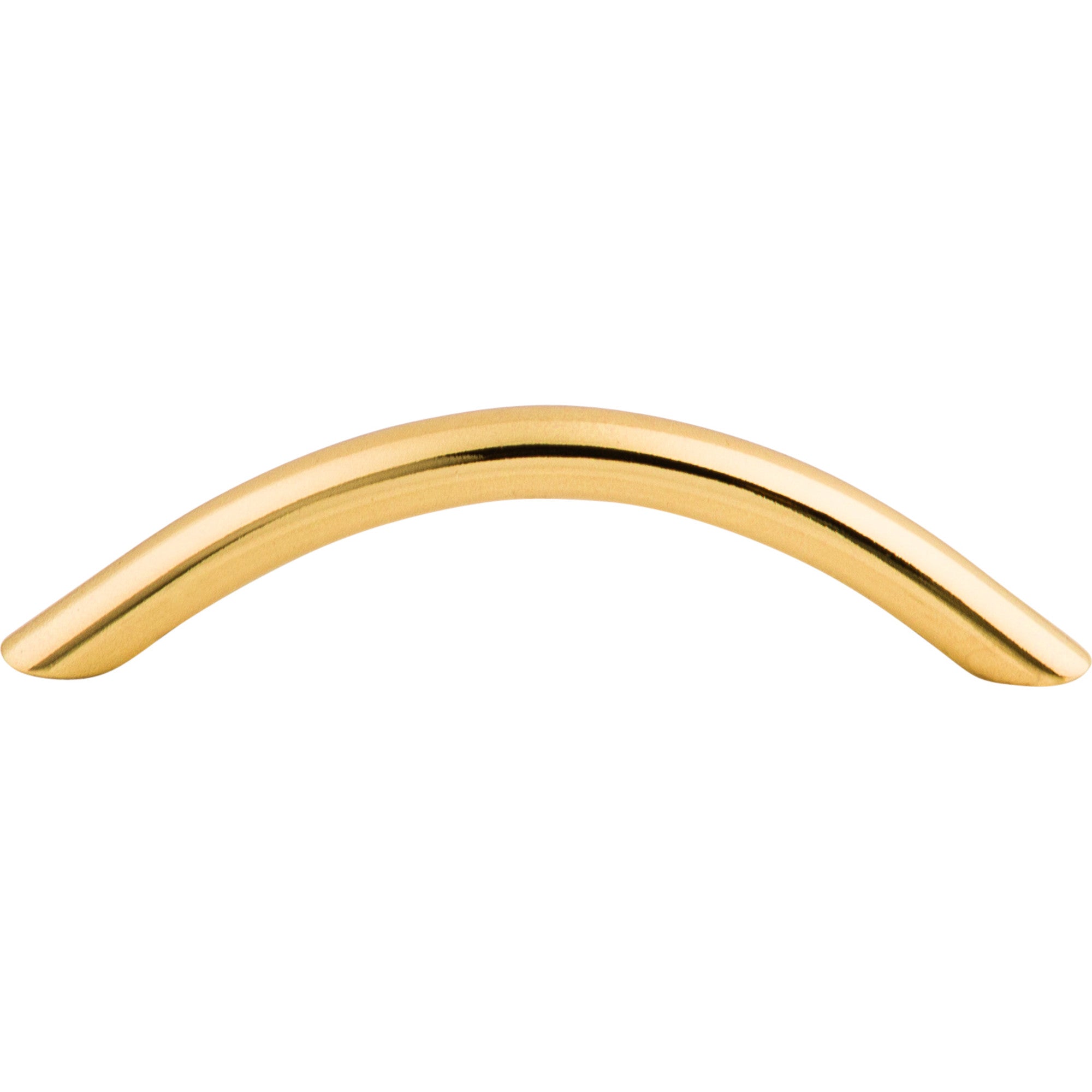Curved Wire 3 3/4" Center to Center Bar Pull - Polished Brass
