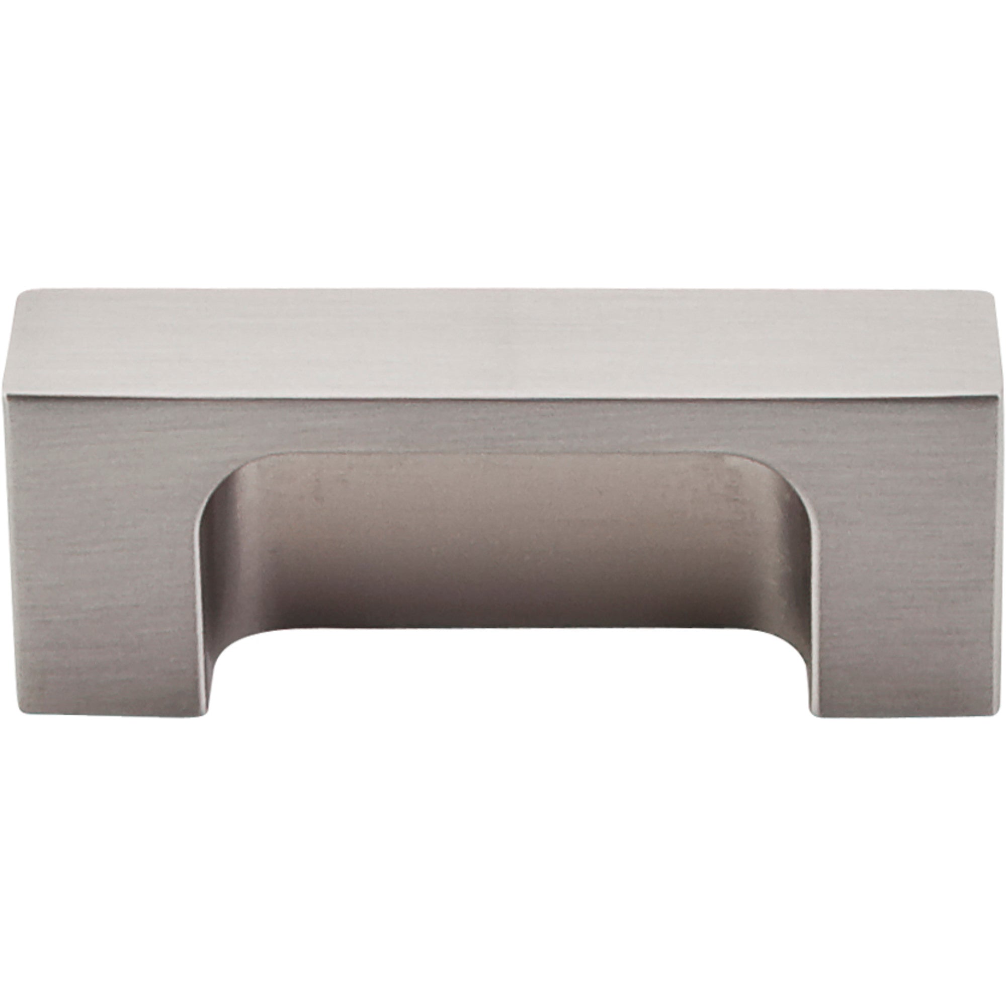 Modern Metro 2" Center to Center Finger Pull - Brushed Satin Nickel