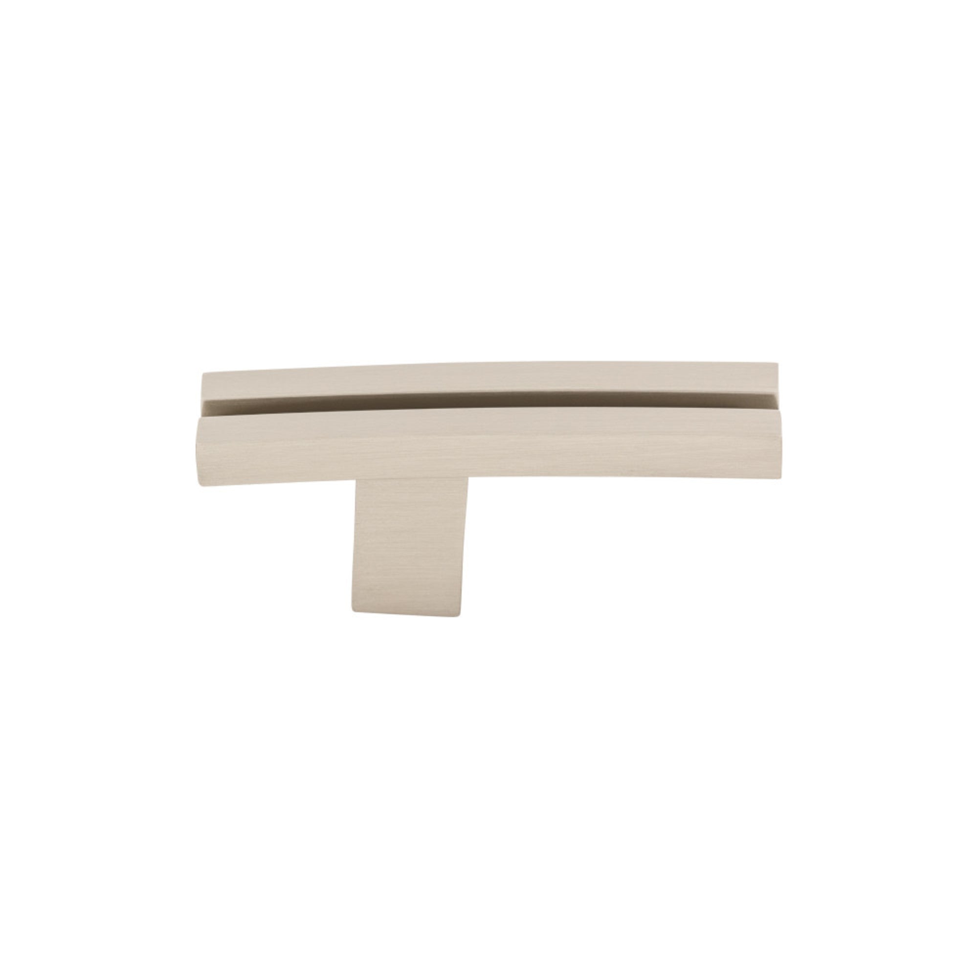 Inset Rail 2 5/8" Length Geometric Knob - Brushed Satin Nickel