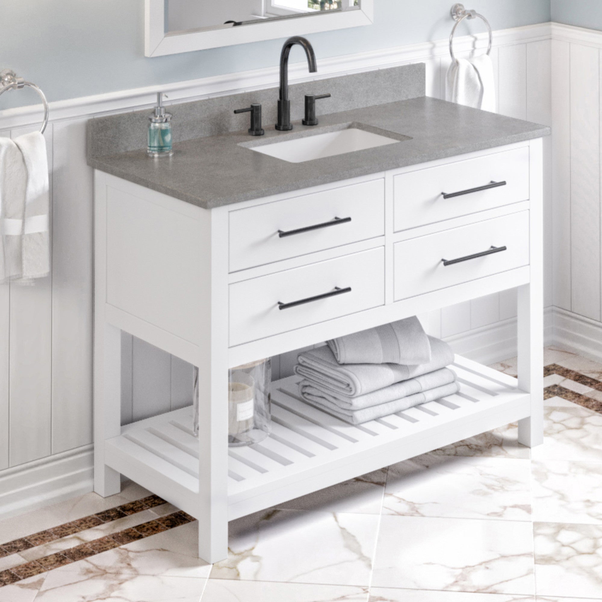 48" Wavecrest Vanity – White