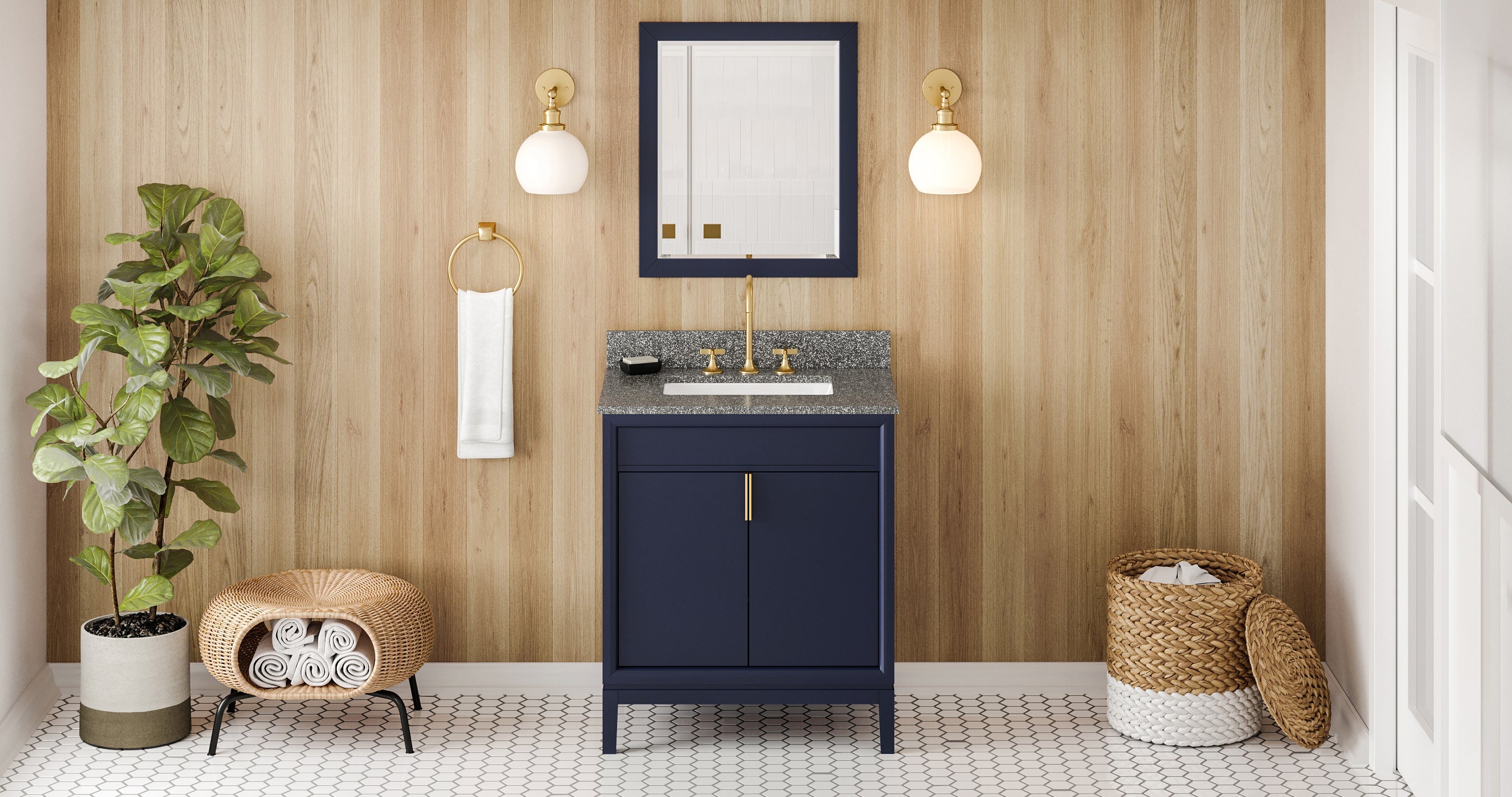 30" Theodora Vanity – Hale Blue