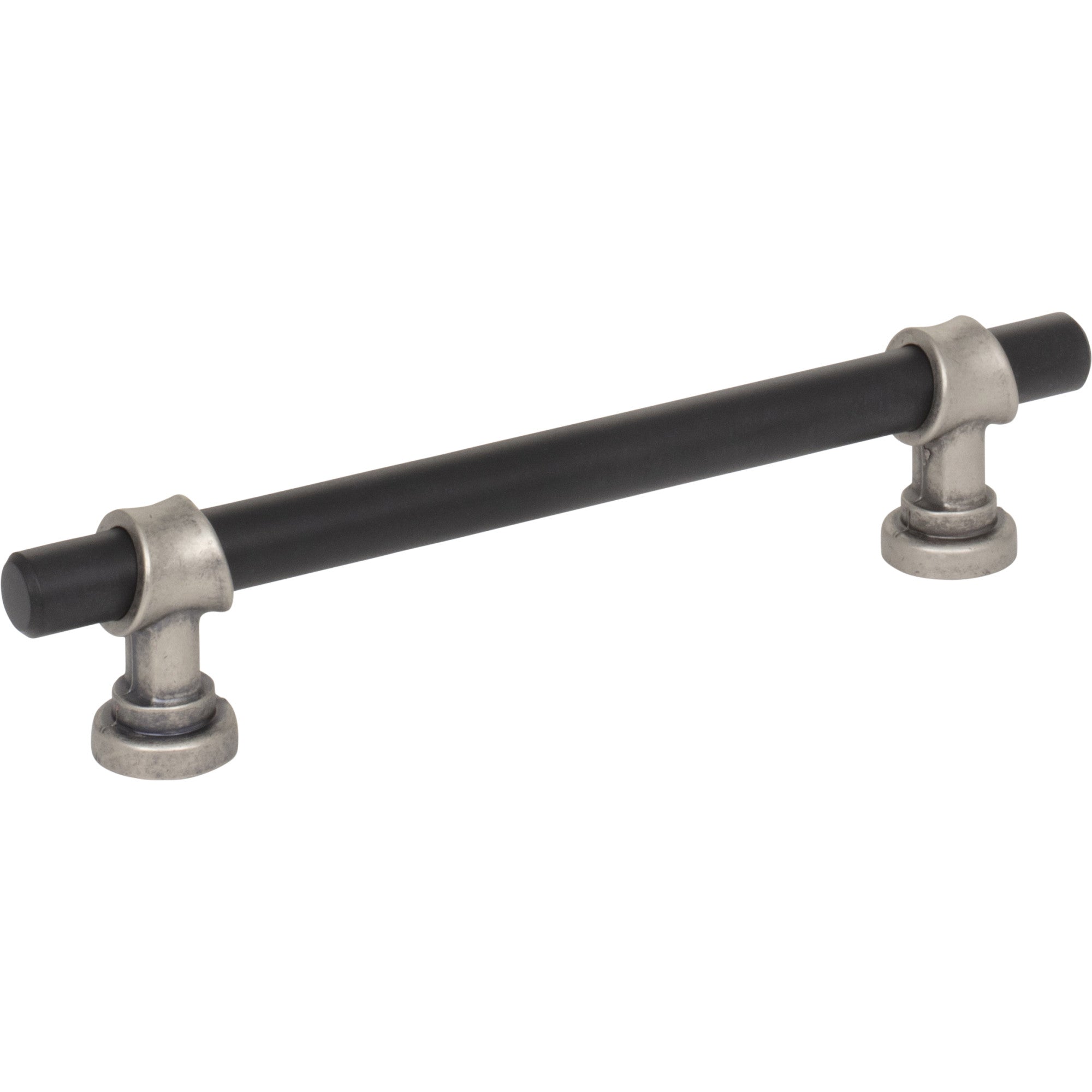 Bit 5 1/16" Center to Center Bar Pull - Flat Black and Pewter Antique