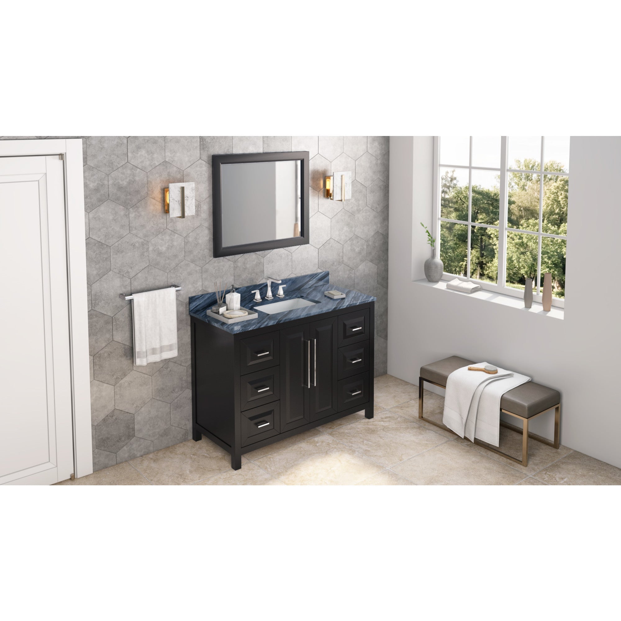 48" Black Cade Vanity
